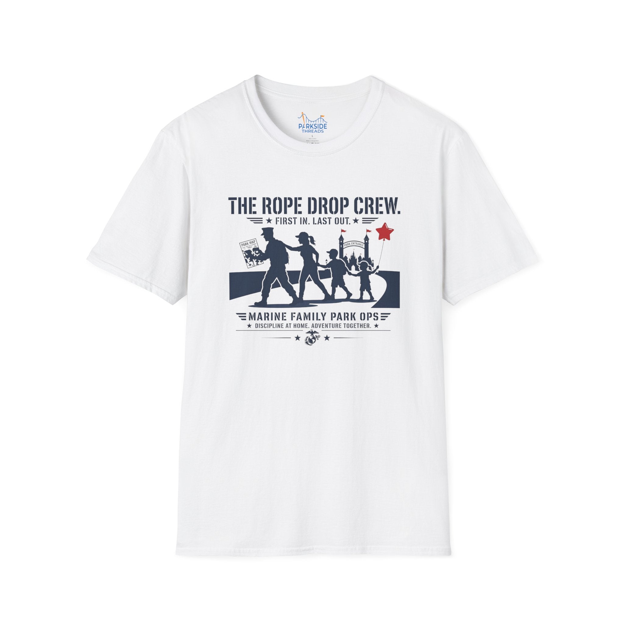 The Rope Drop Crew Marine Family Shirt