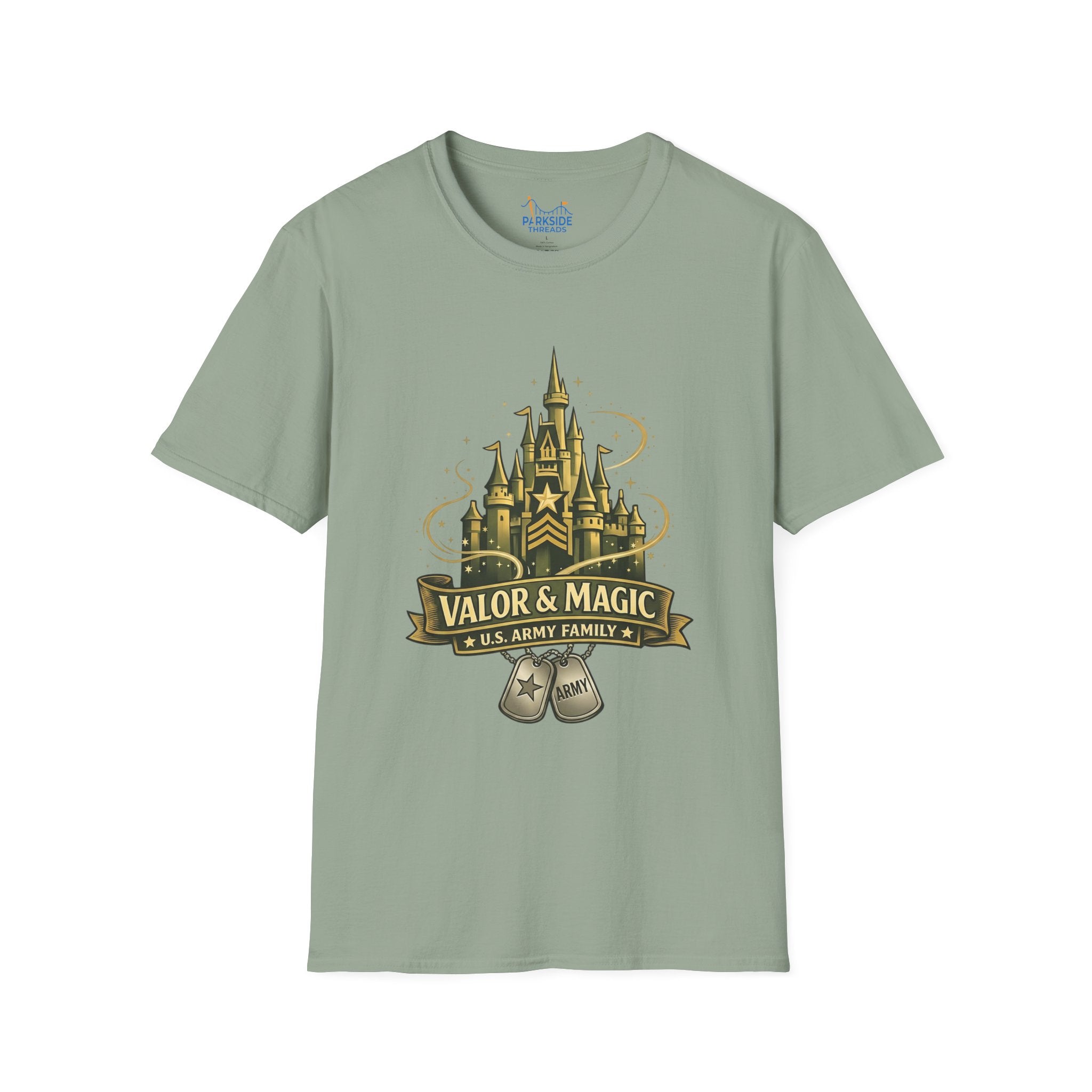 Valor & Magic Army Family Theme Park Shirt, U.S. Military Vacation Tee, Patriotic Gift