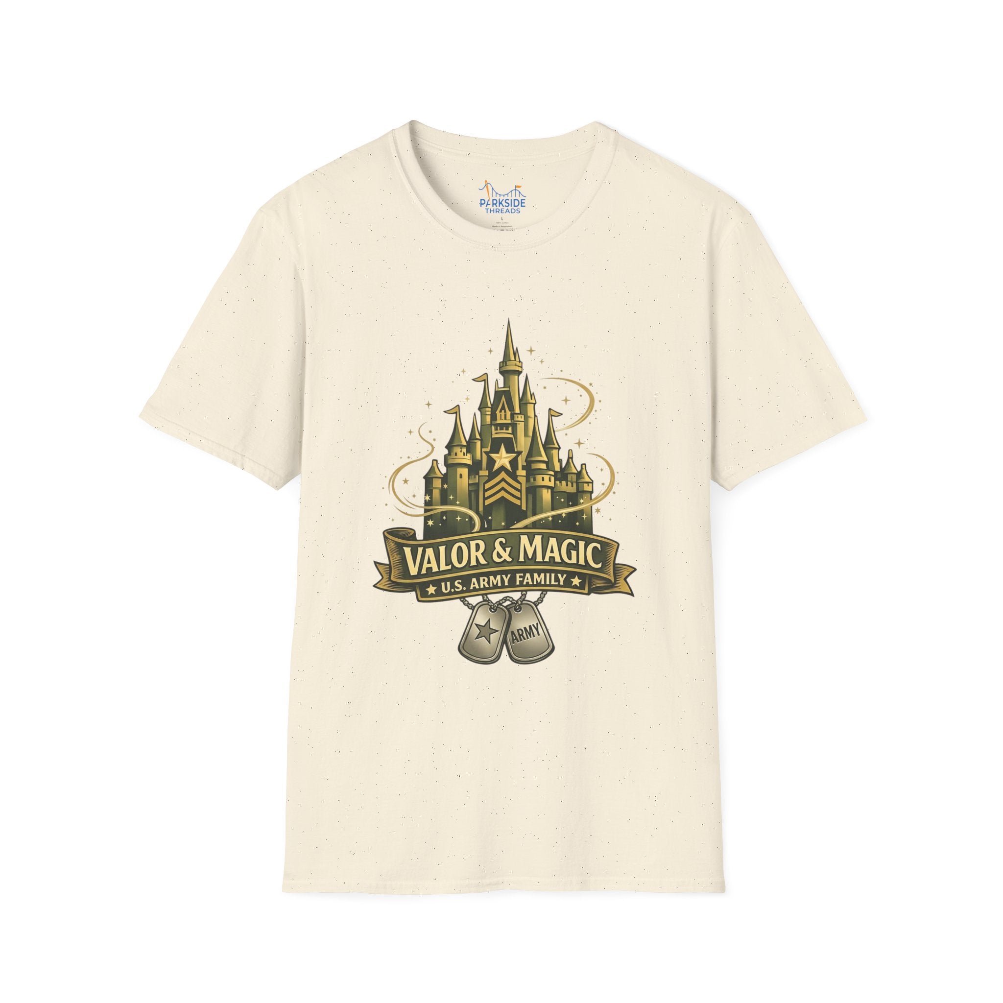 Valor & Magic Army Family Theme Park Shirt, U.S. Military Vacation Tee, Patriotic Gift