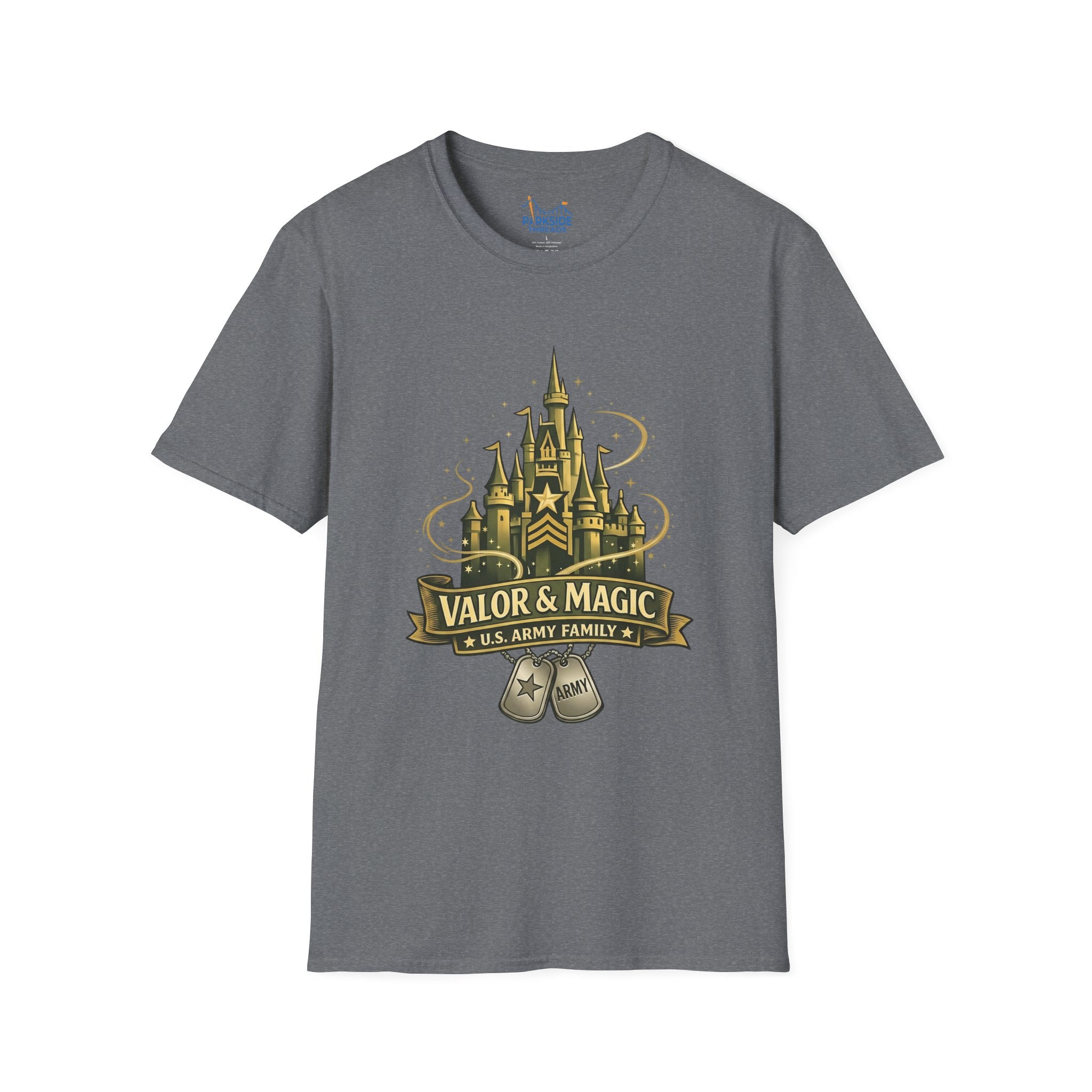 Valor & Magic Army Family Theme Park Shirt, U.S. Military Vacation Tee, Patriotic Gift