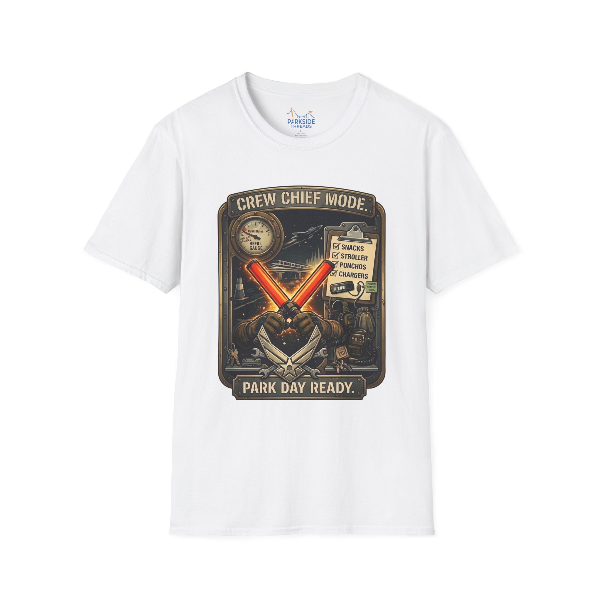 Crew Chief Mode Park Day Ready Air Force Dad T-Shirt