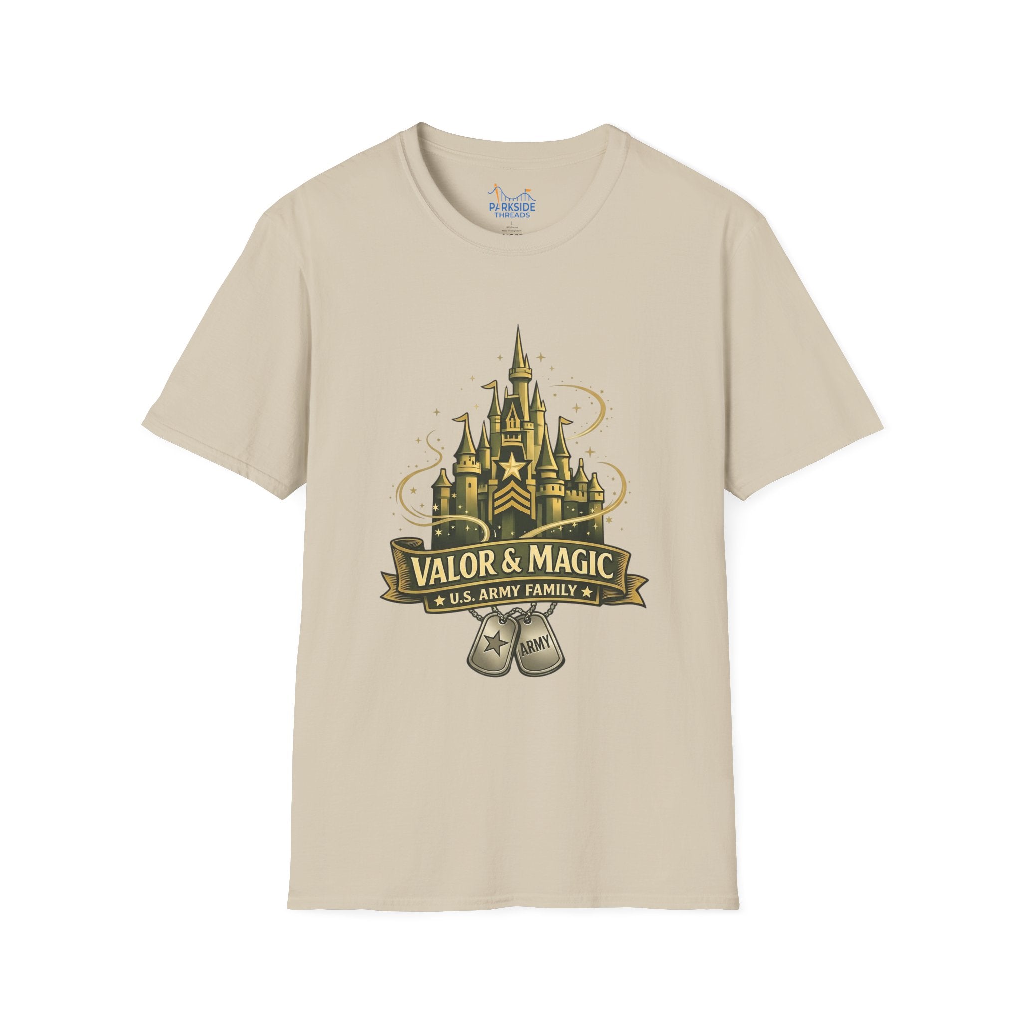 Valor & Magic Army Family Theme Park Shirt, U.S. Military Vacation Tee, Patriotic Gift