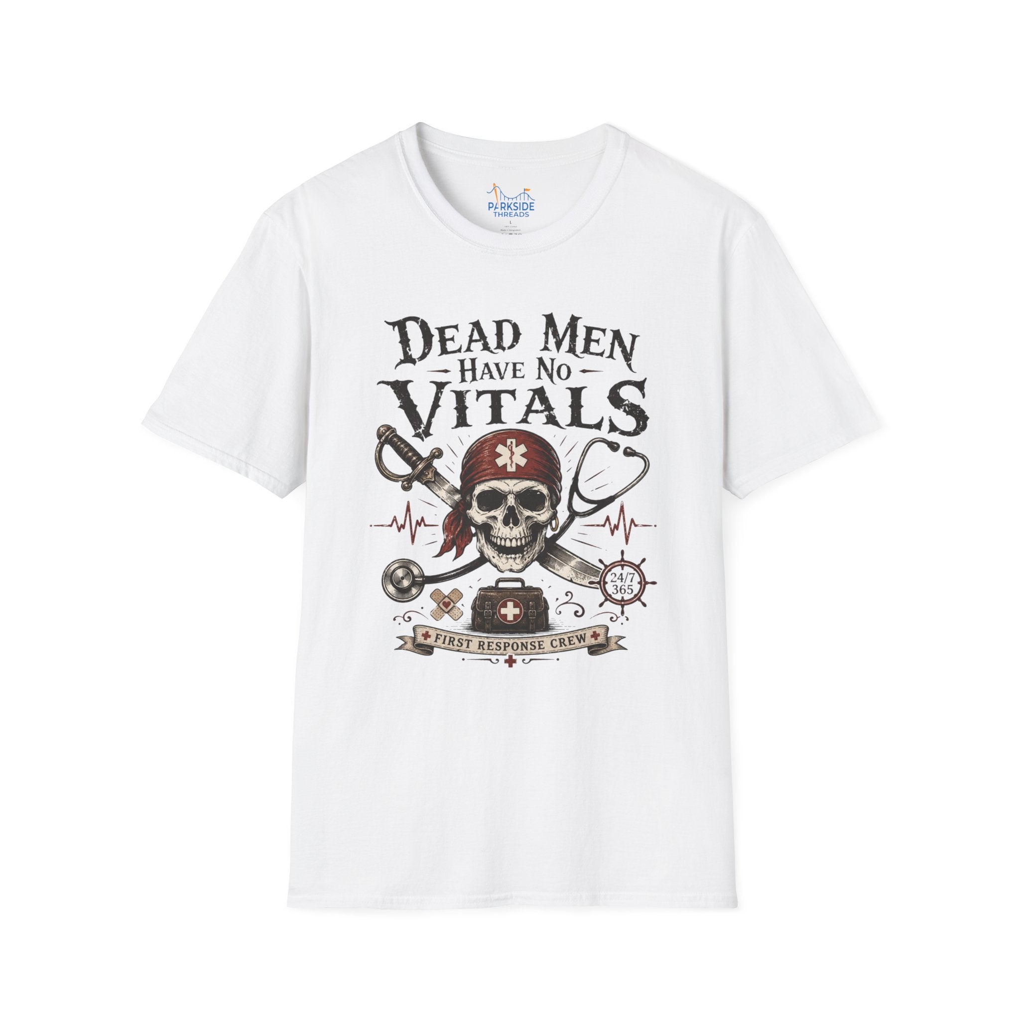 Dead Men Have No Vitals Pirate EMS First Responder T-Shirt