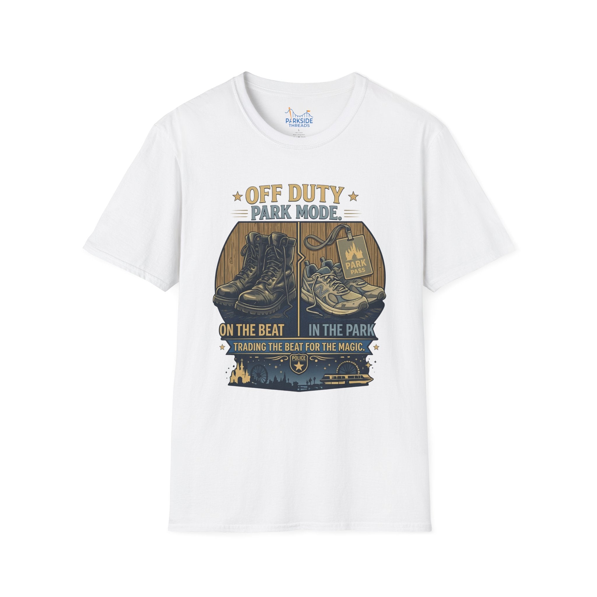 Off Duty Park Mode Police Officer Theme Park Shirt, Law Enforcement Vacation Tee, Cop Gift