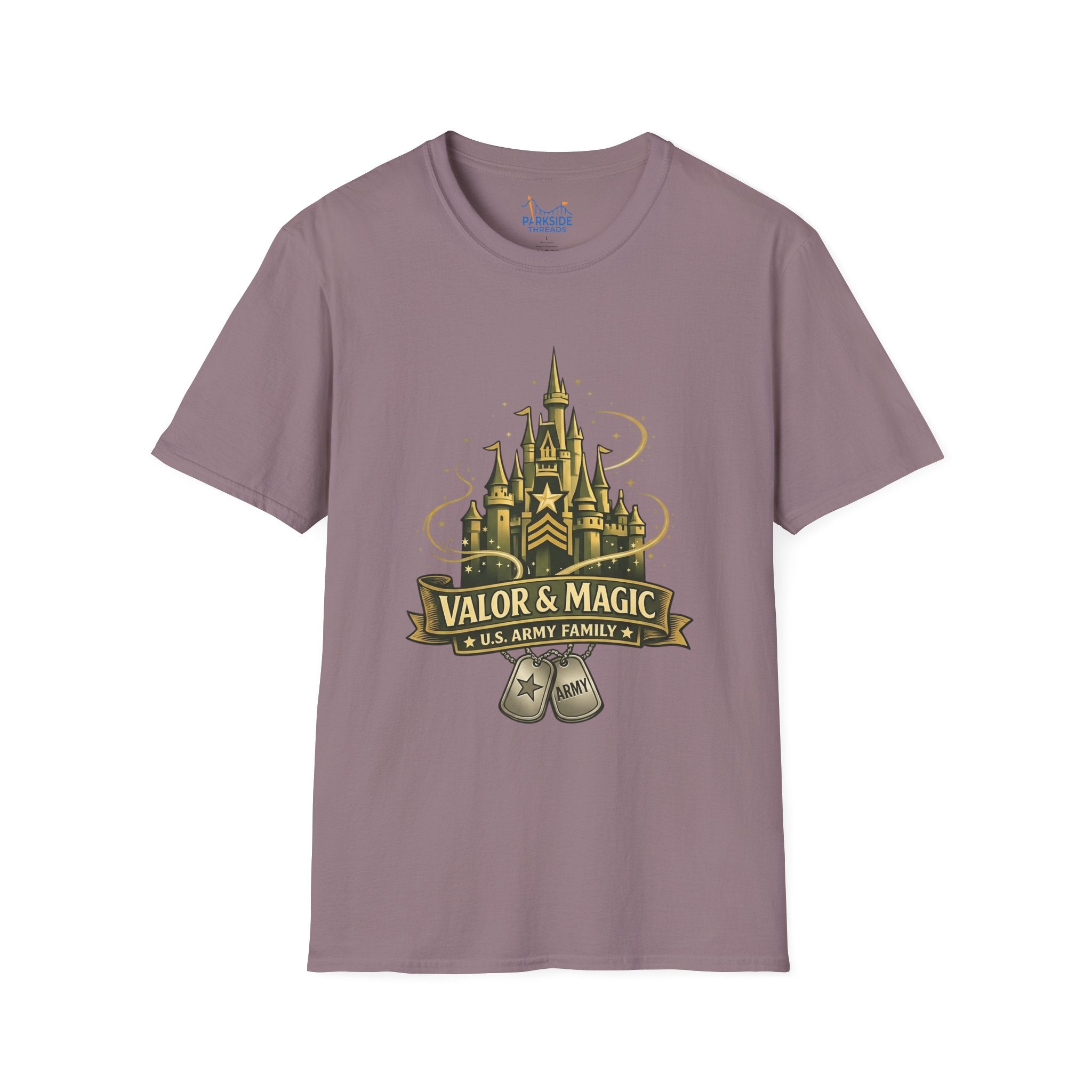 Valor & Magic Army Family Theme Park Shirt, U.S. Military Vacation Tee, Patriotic Gift