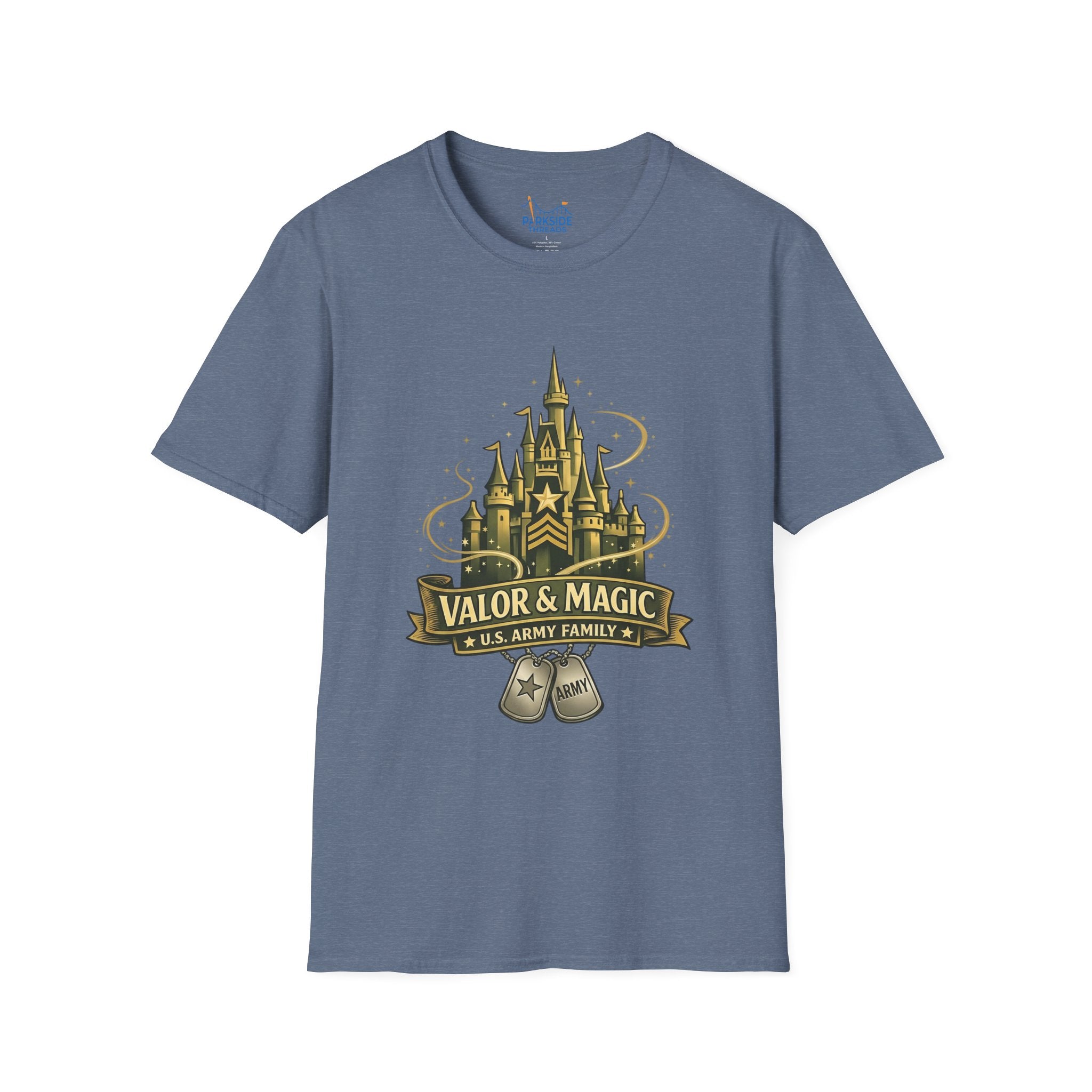 Valor & Magic Army Family Theme Park Shirt, U.S. Military Vacation Tee, Patriotic Gift