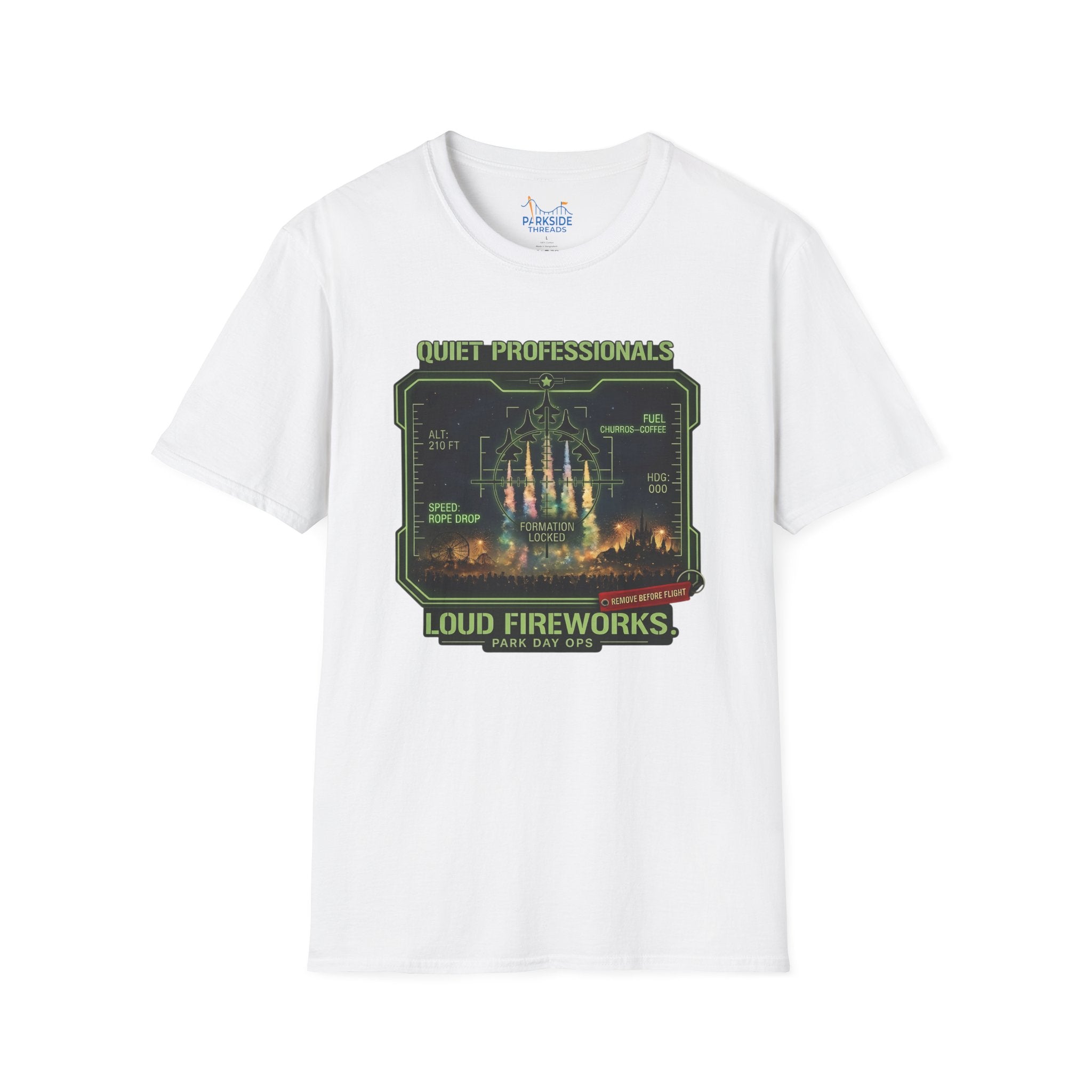 Quiet Professionals Loud Fireworks Air Force Theme Park HUD T-Shirt