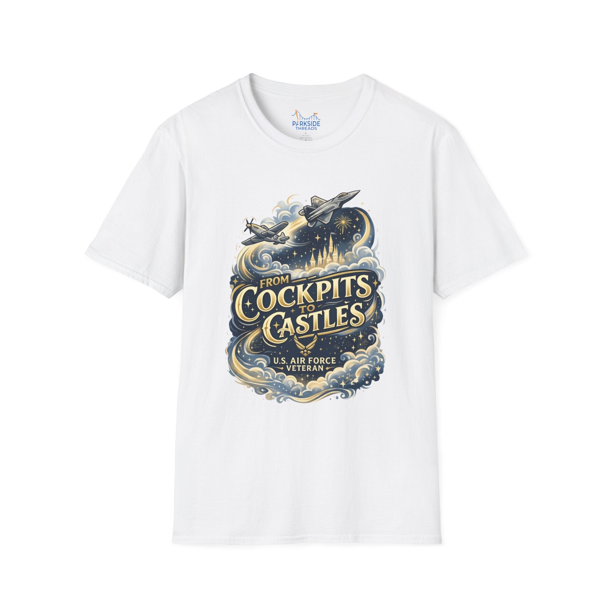 From Cockpits to Castles Air Force Veteran Theme Park T-Shirt