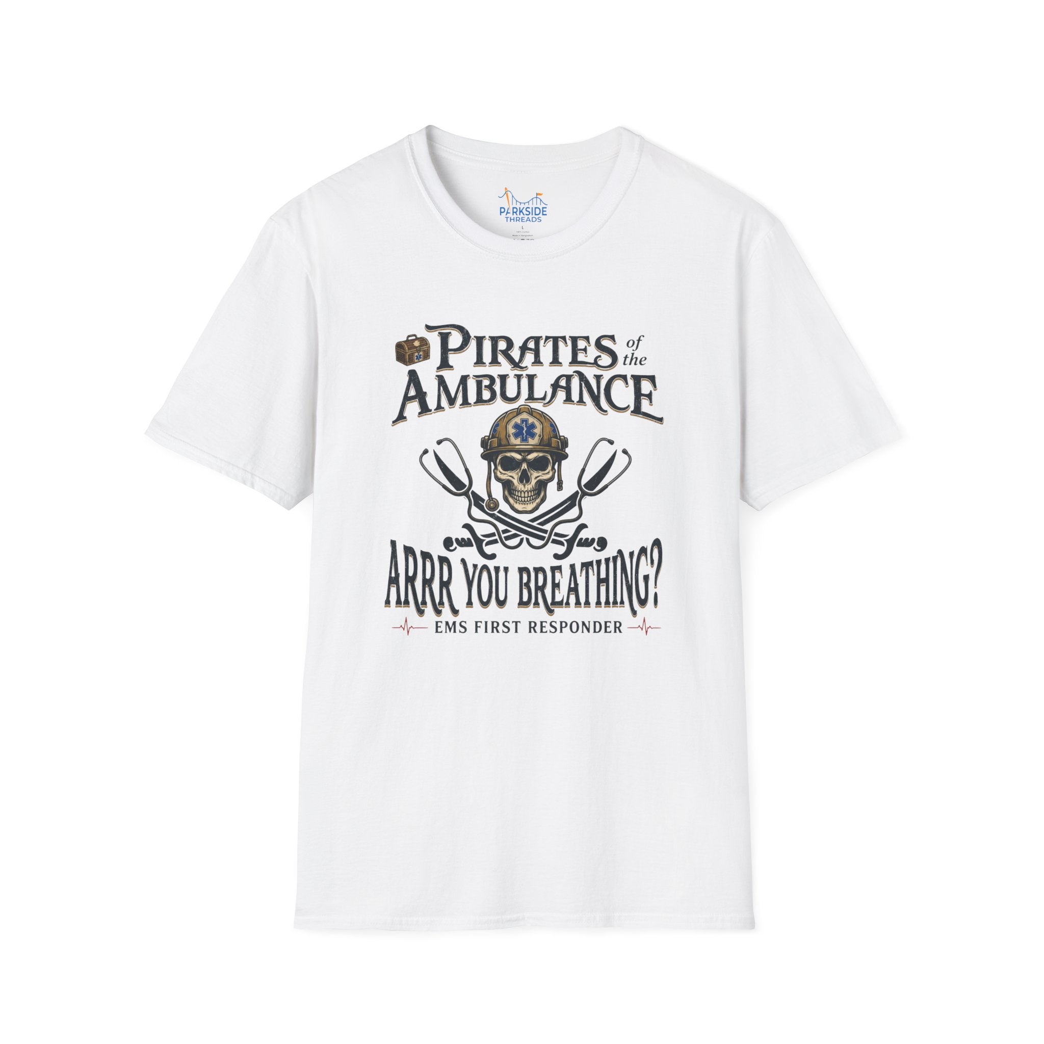 Pirates of the Ambulance EMS First Responder Pirate Medic T-Shirt