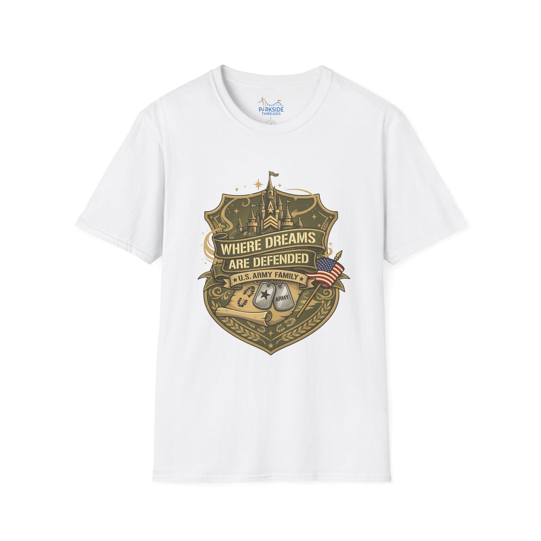 Where Dreams Are Defended Army Family Theme Park Shirt, Military Vacation Tee, Patriotic Gift