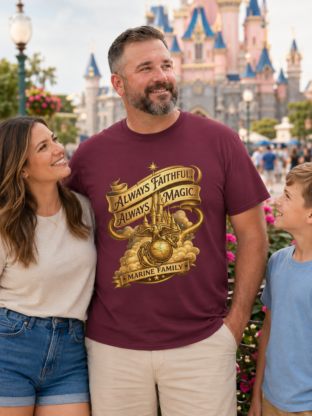 Always Faithful Always Magic Marine Family Shirt