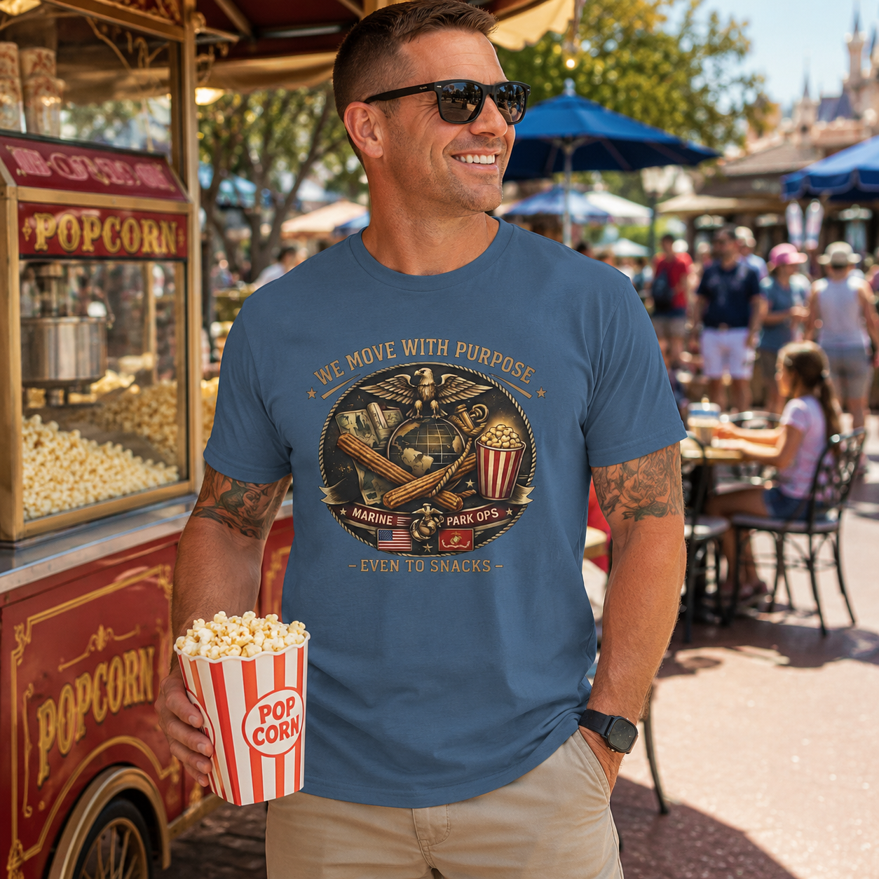 We Move With Purpose Marine Snack Shirt