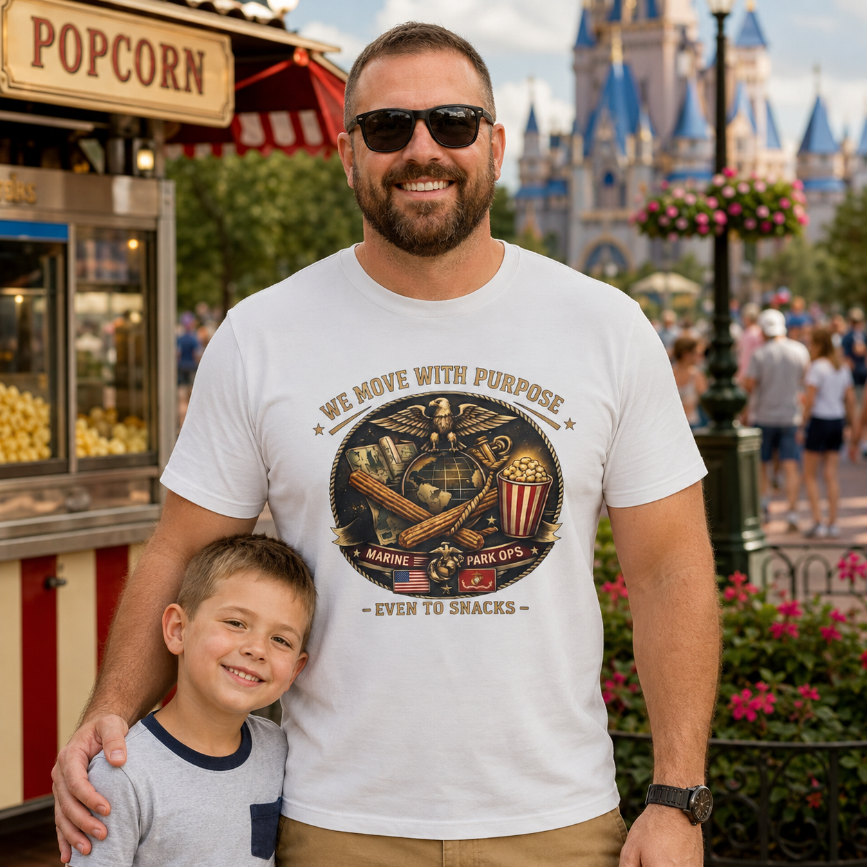 We Move With Purpose Marine Snack Shirt