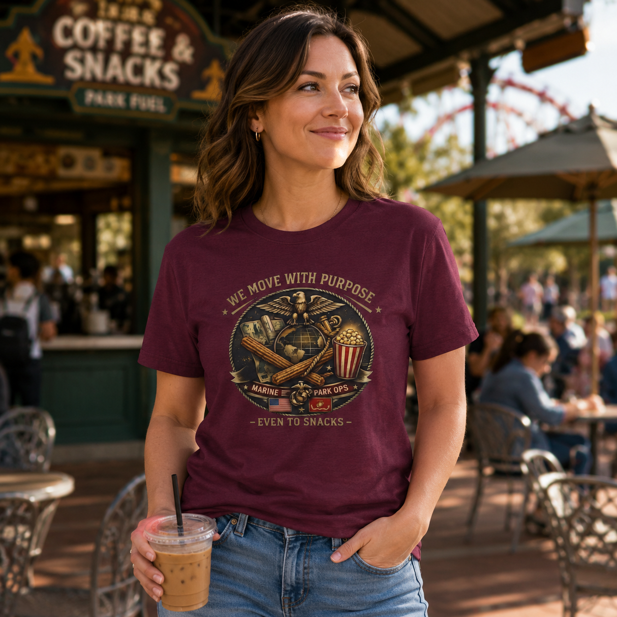 We Move With Purpose Marine Snack Shirt