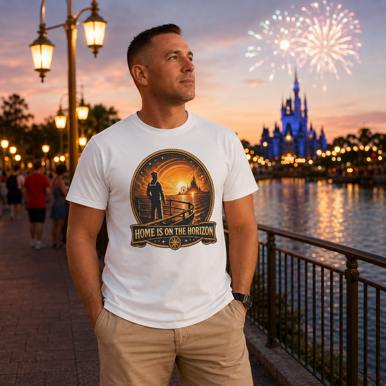 Home Is on the Horizon Navy Shirt