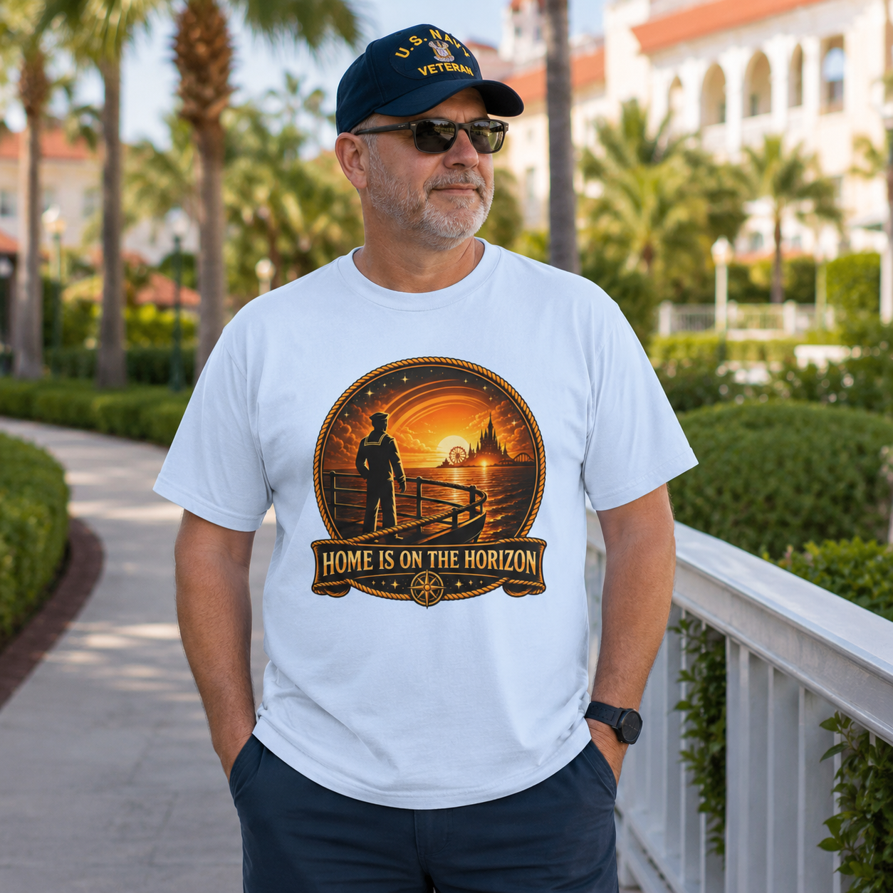 Home Is on the Horizon Navy Shirt