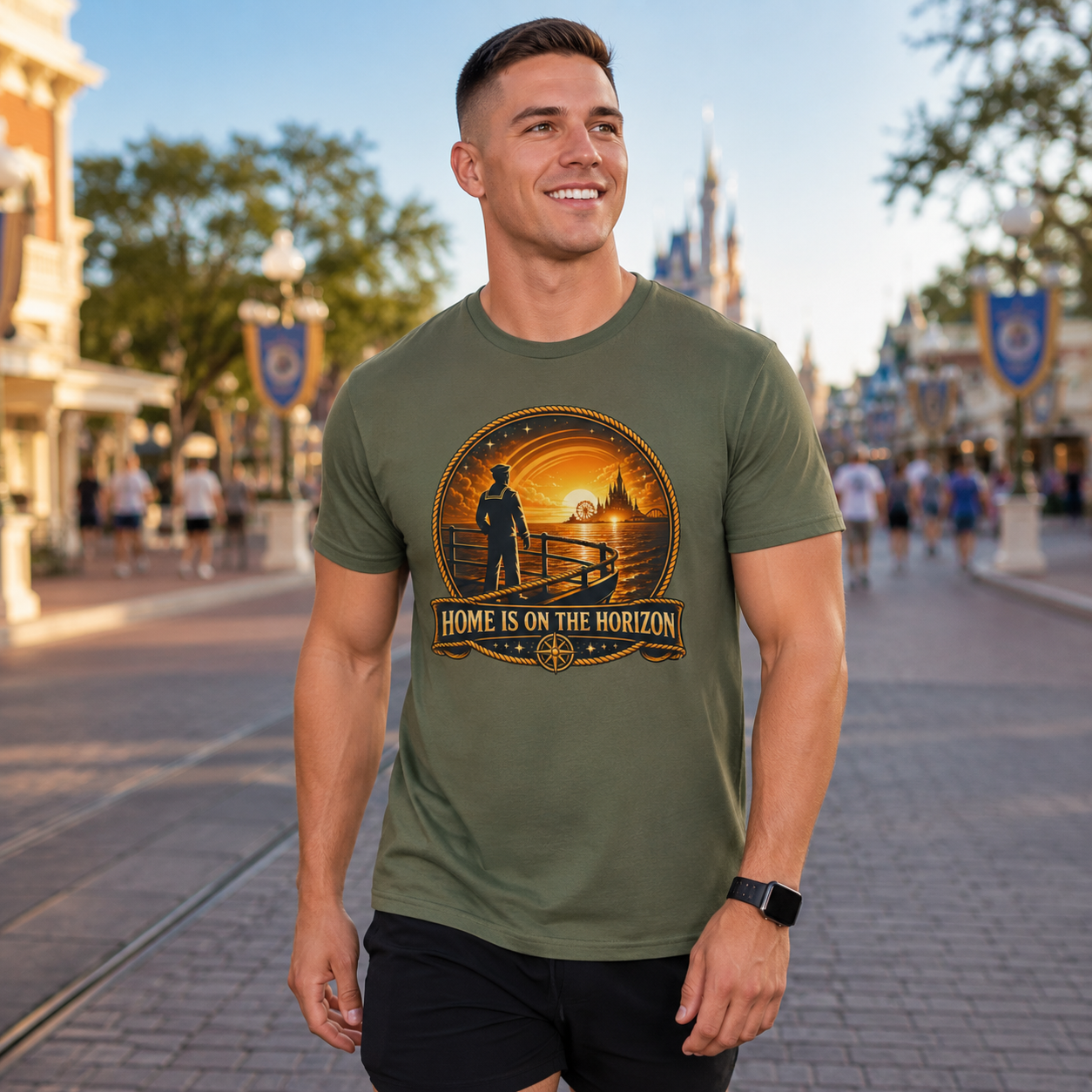 Home Is on the Horizon Navy Shirt