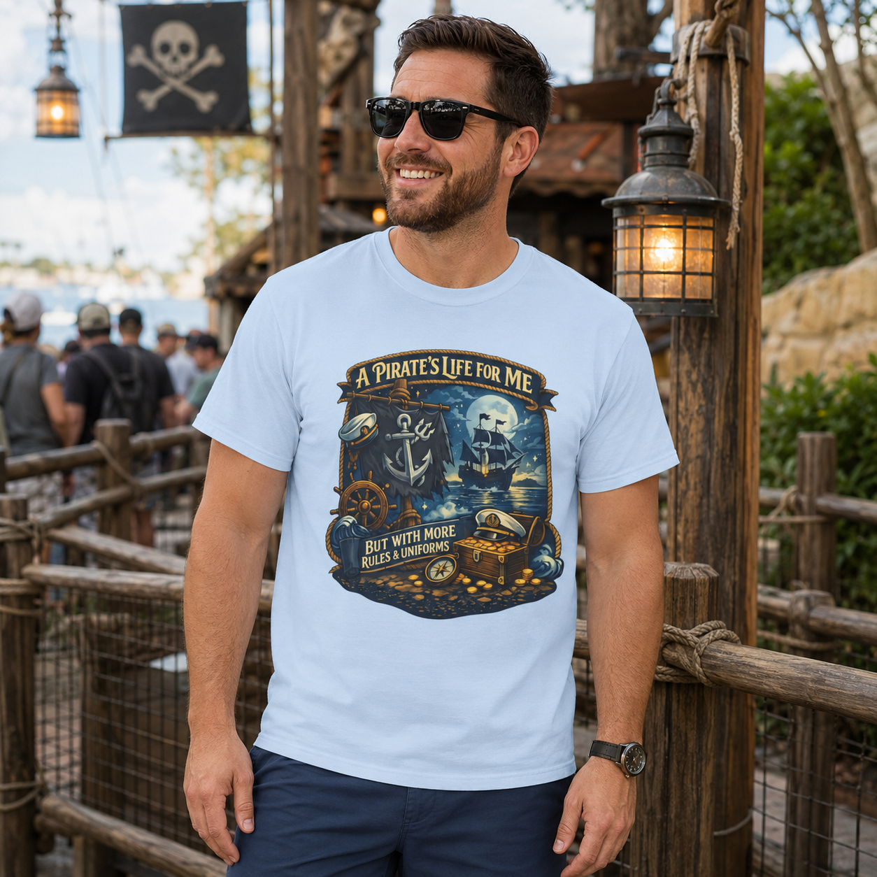 Pirate Life Navy Vacation Shirt