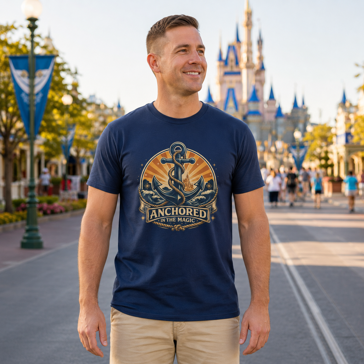 Anchored in the Magic Navy Shirt