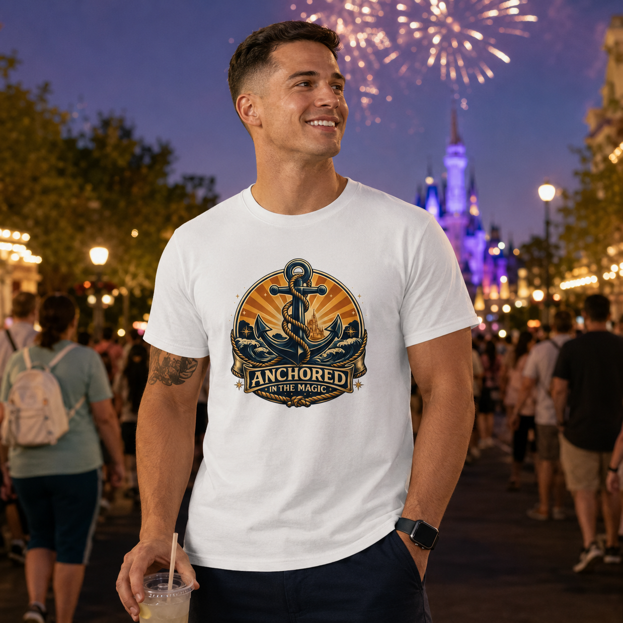 Anchored in the Magic Navy Shirt
