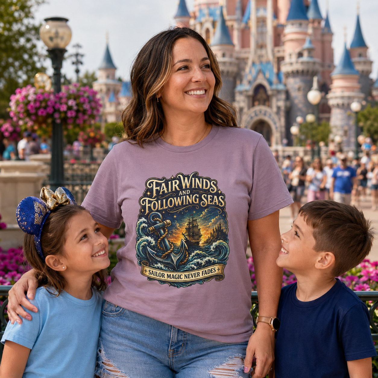 Fair Winds Navy Theme Park Shirt