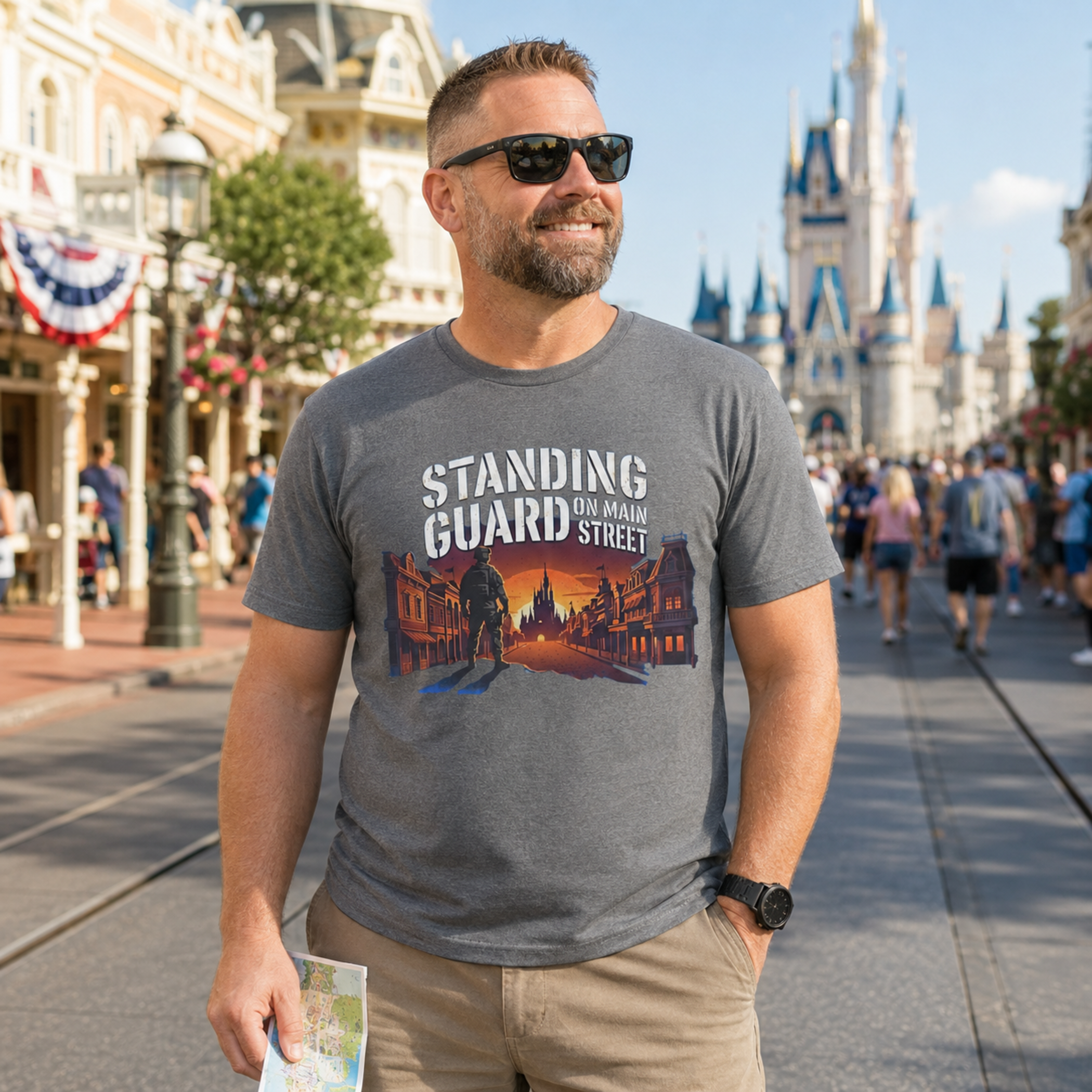Standing Guard on Main Street Veteran Shirt