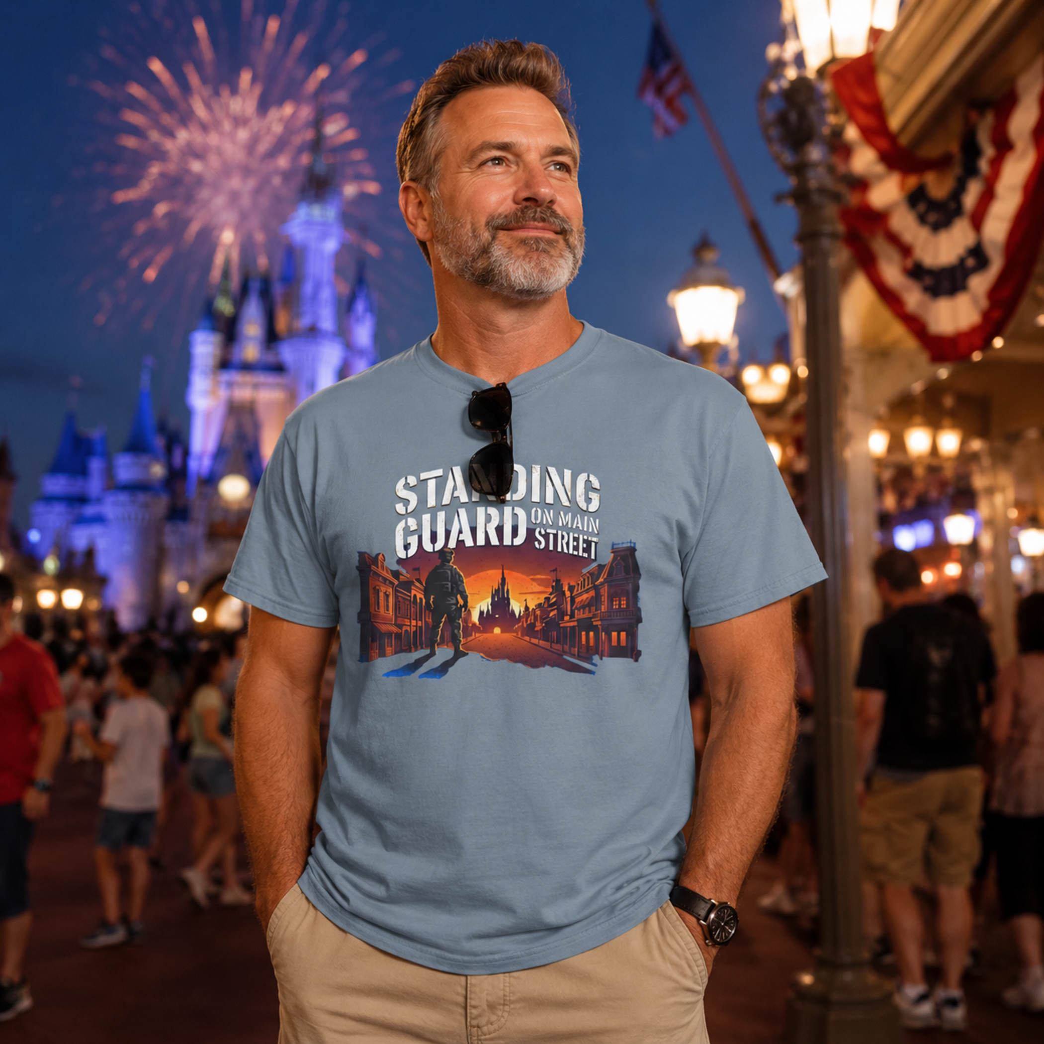 Standing Guard on Main Street Veteran Shirt