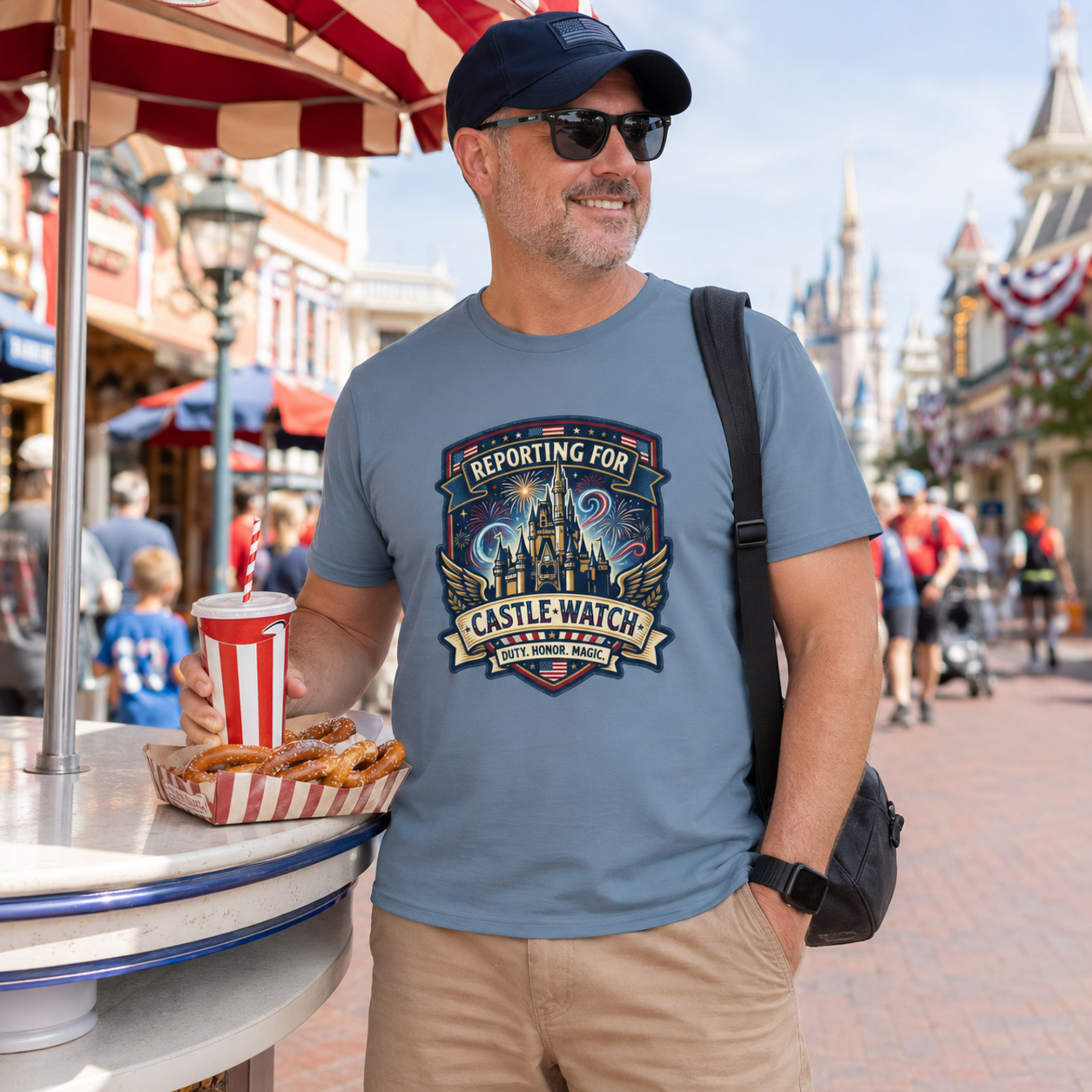 Reporting for Castle Watch Military Family Vacation Tee