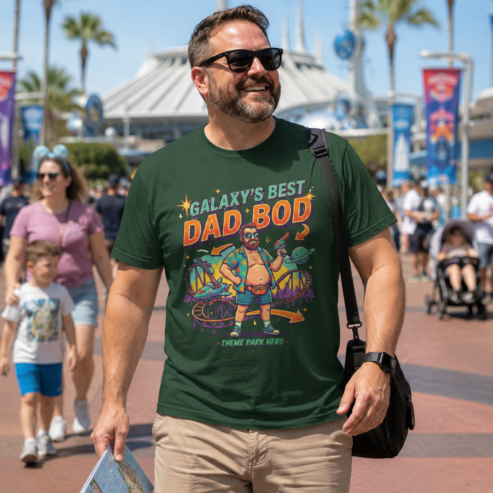 Galaxy’s Best Dad Bod Park Dad Shirt – Funny Theme Park Hero Tee