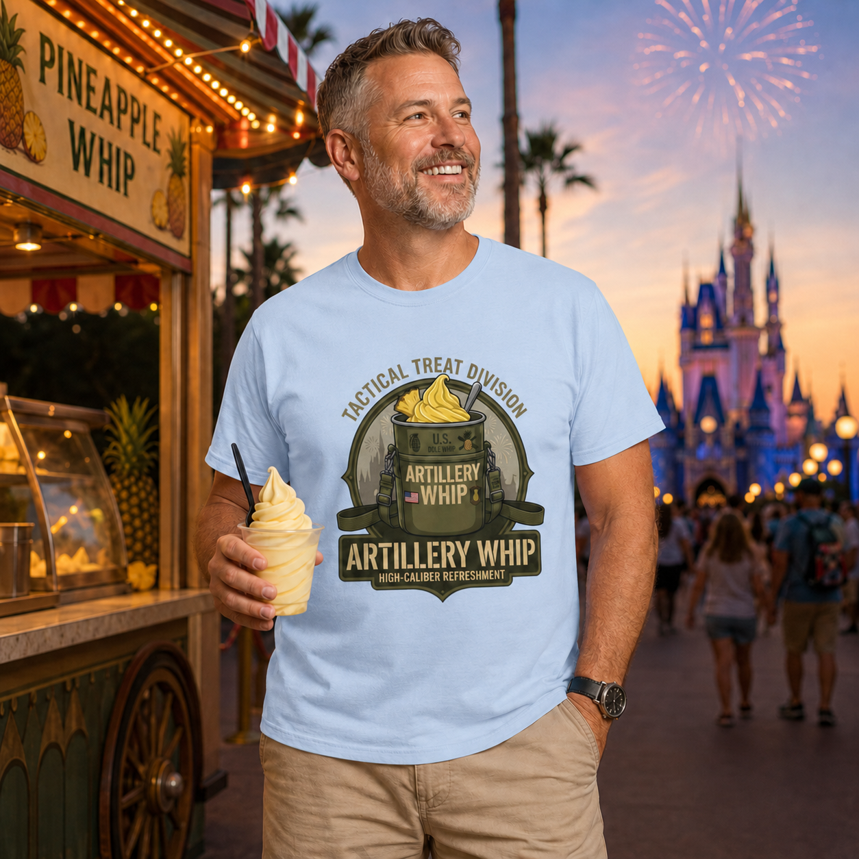Artillery Whip Army Snack Shirt – Funny Military Theme Park Tee