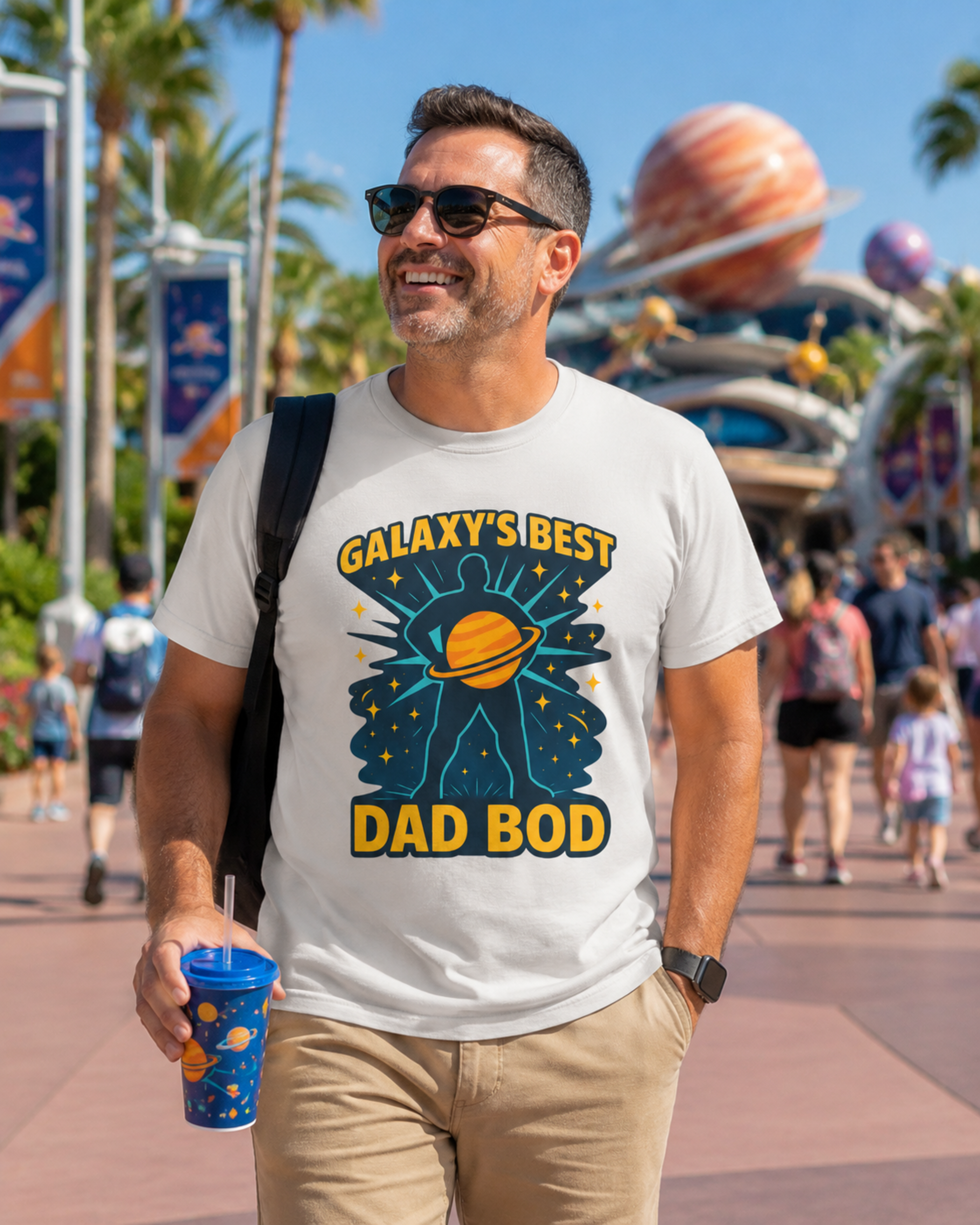 Galaxy’s Best Dad Bod Park Dad Shirt – Funny Theme Park Dad Tee