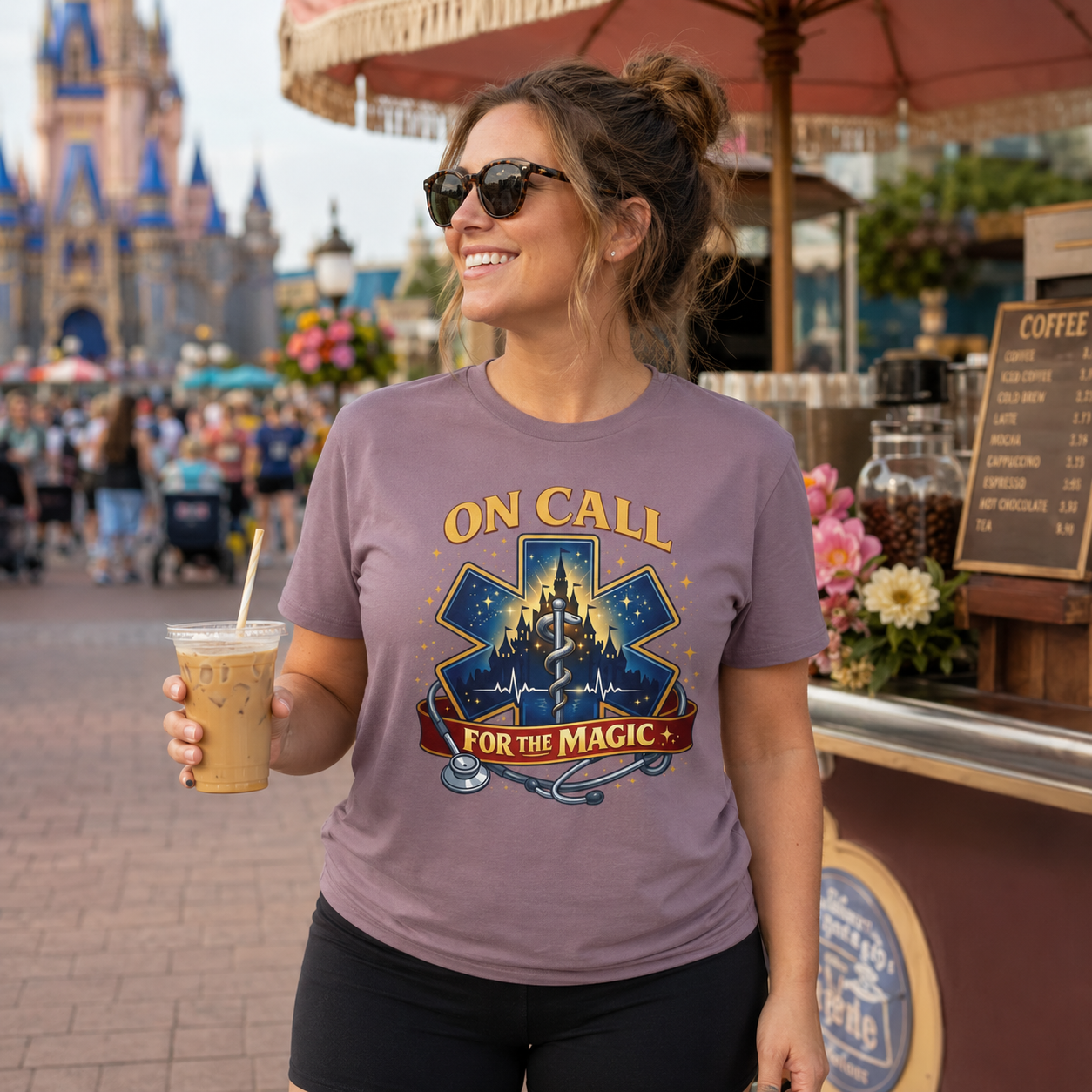 On Call For The Magic EMS First Responder Theme Park T-Shirt