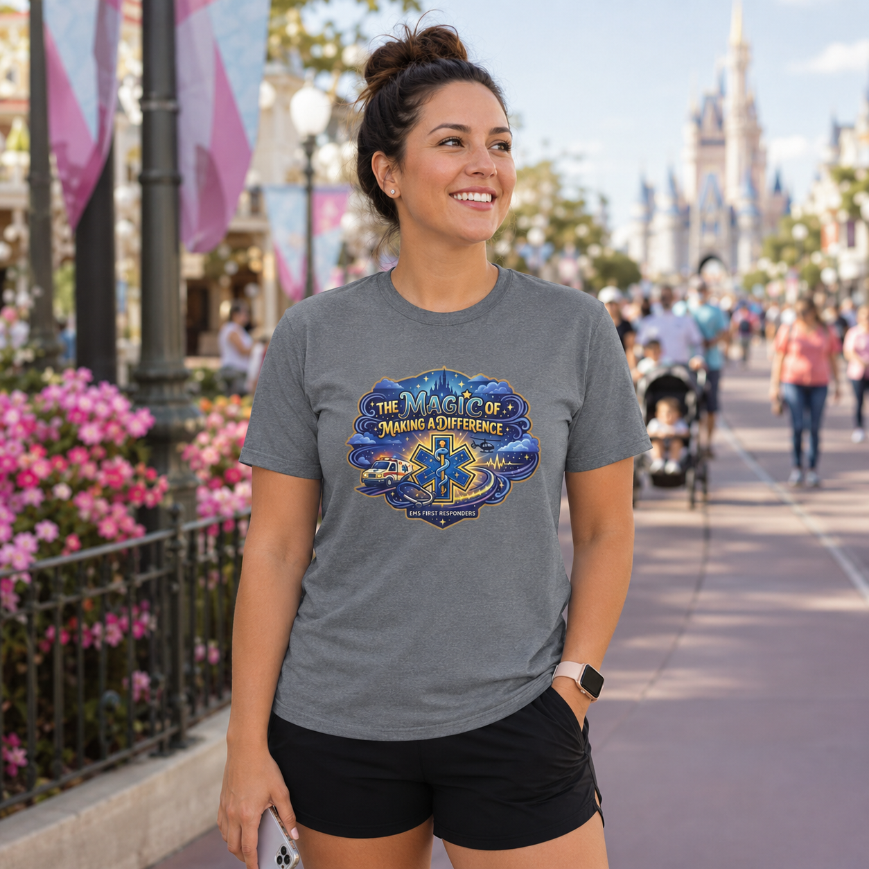 The Magic of Making a Difference EMS First Responder Theme Park T-Shirt