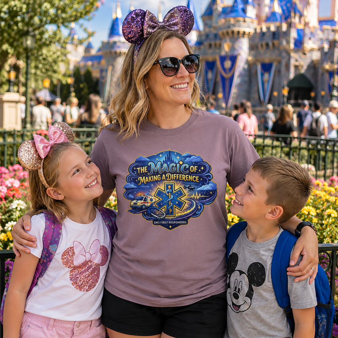The Magic of Making a Difference EMS First Responder Theme Park T-Shirt