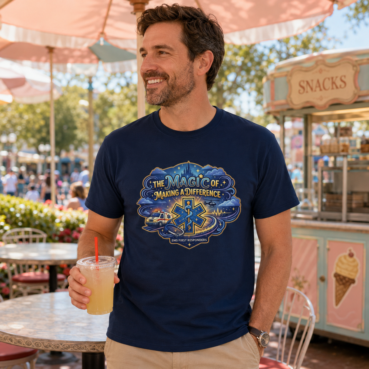The Magic of Making a Difference EMS First Responder Theme Park T-Shirt