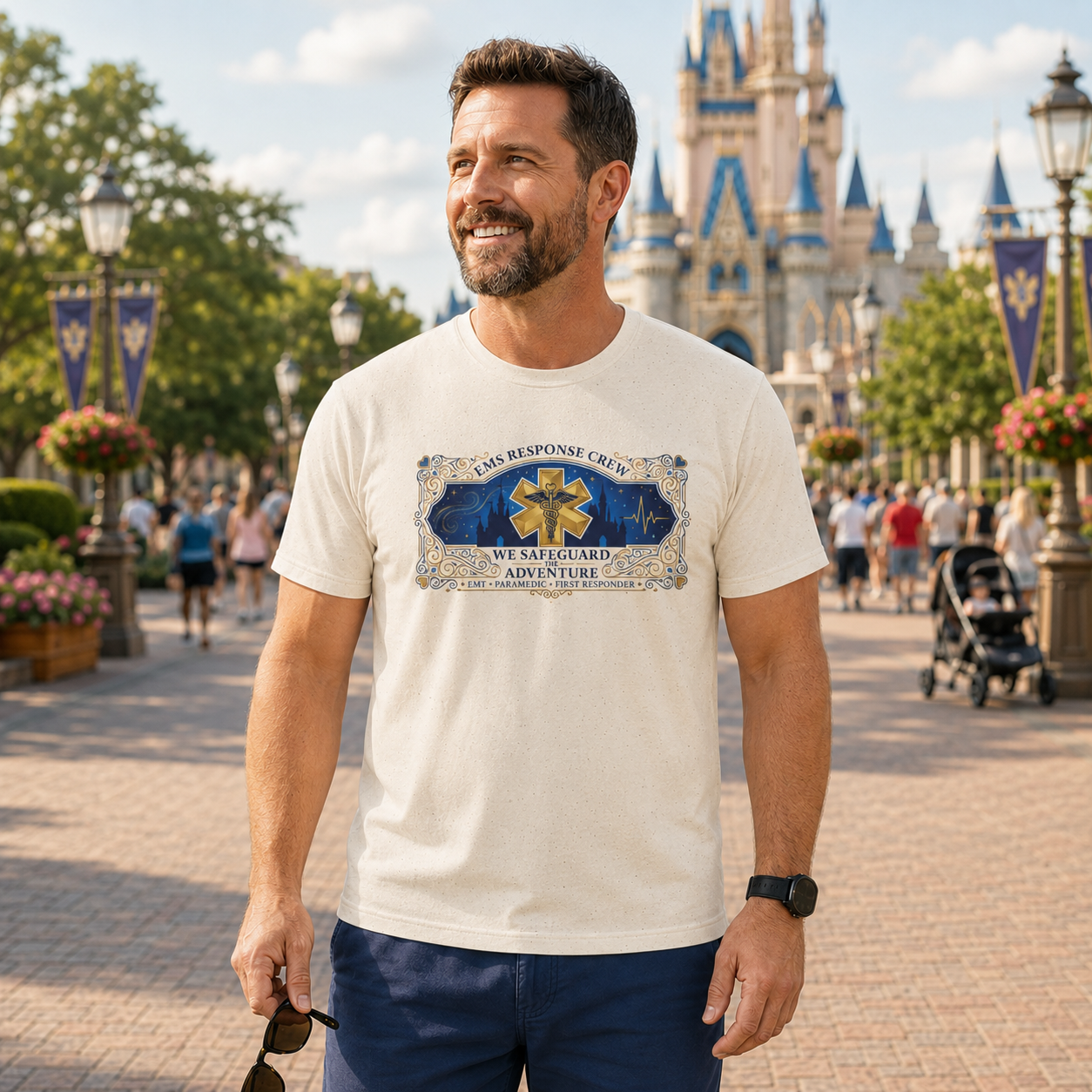 We Safeguard The Adventure EMS First Responder Theme Park T-Shirt