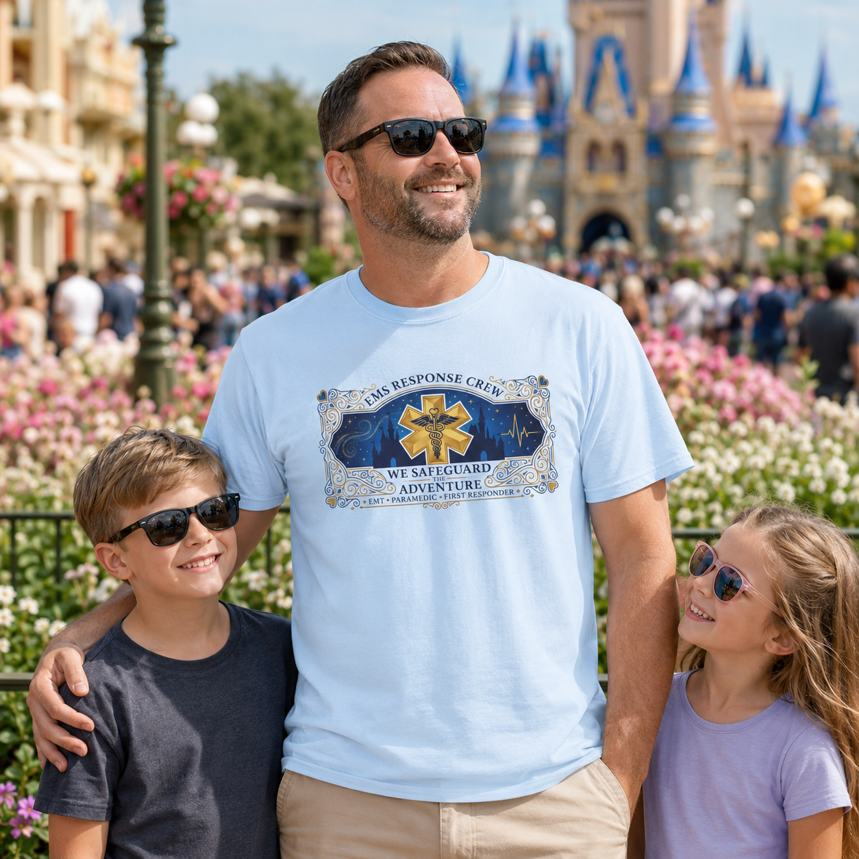 We Safeguard The Adventure EMS First Responder Theme Park T-Shirt
