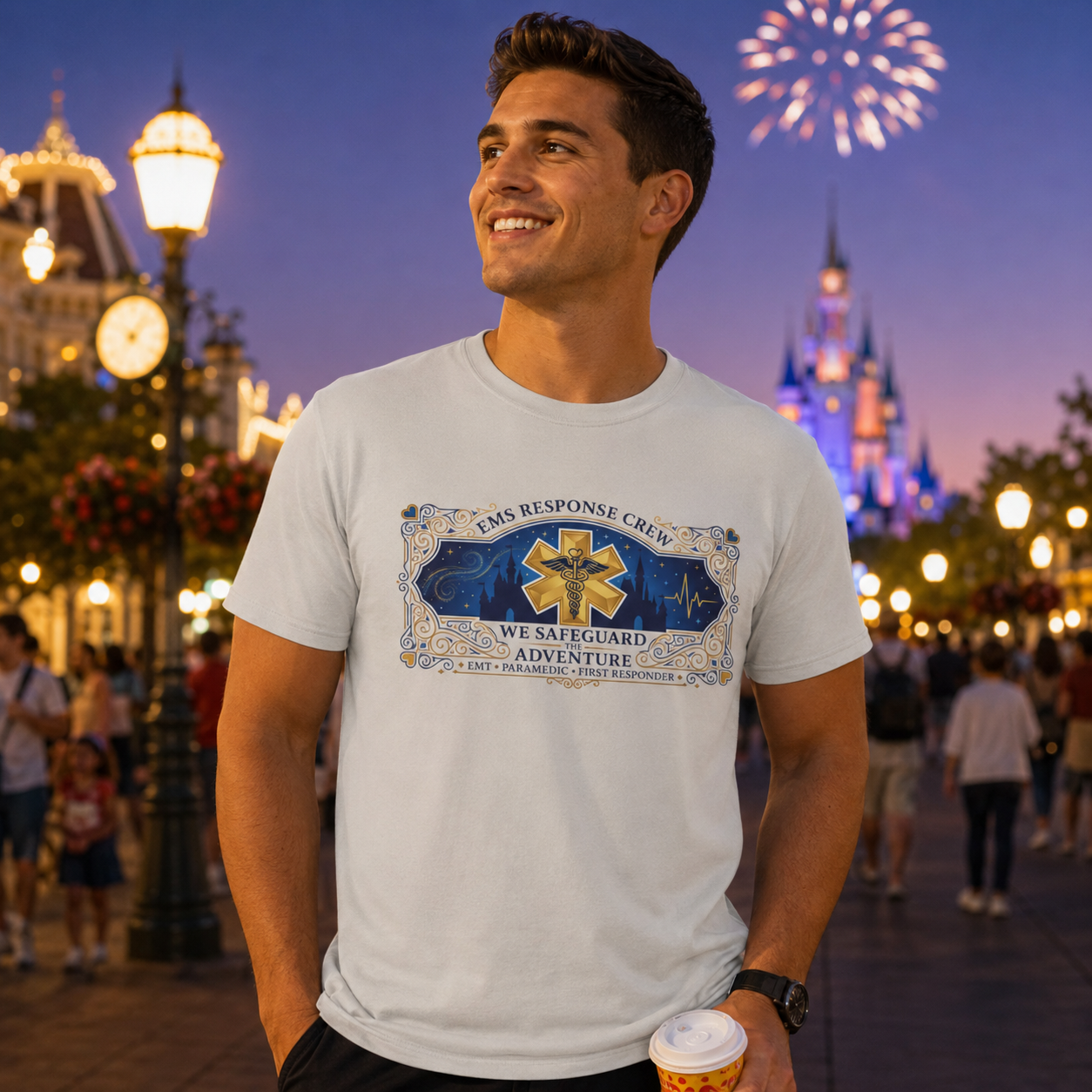 We Safeguard The Adventure EMS First Responder Theme Park T-Shirt