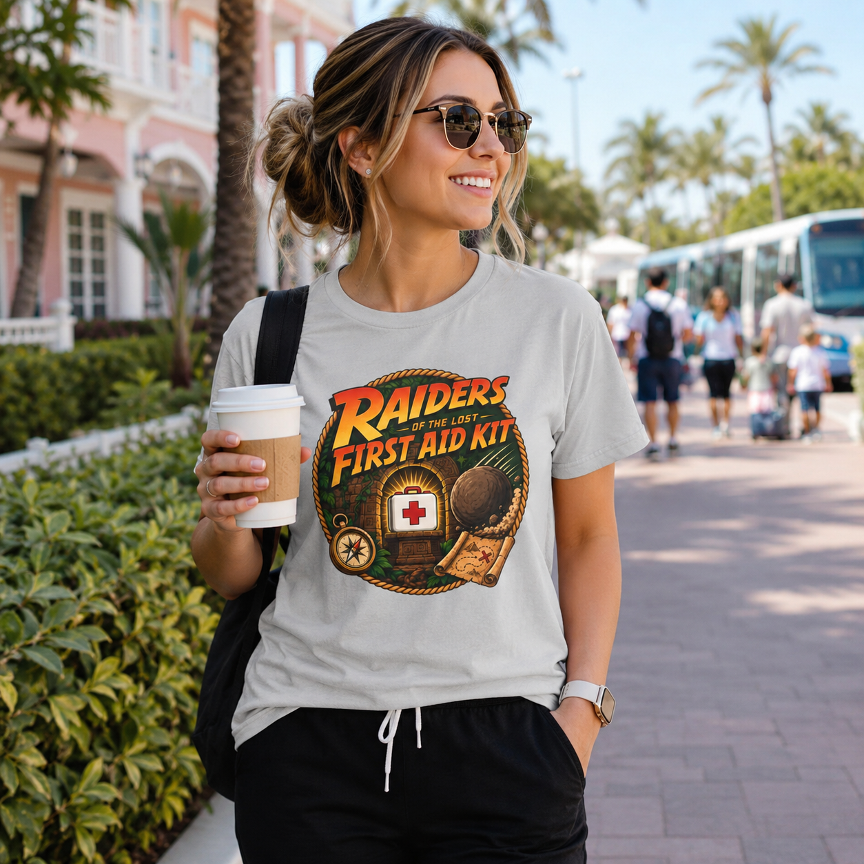 Raiders of the Lost First Aid Kit EMS Adventure Parody T-Shirt