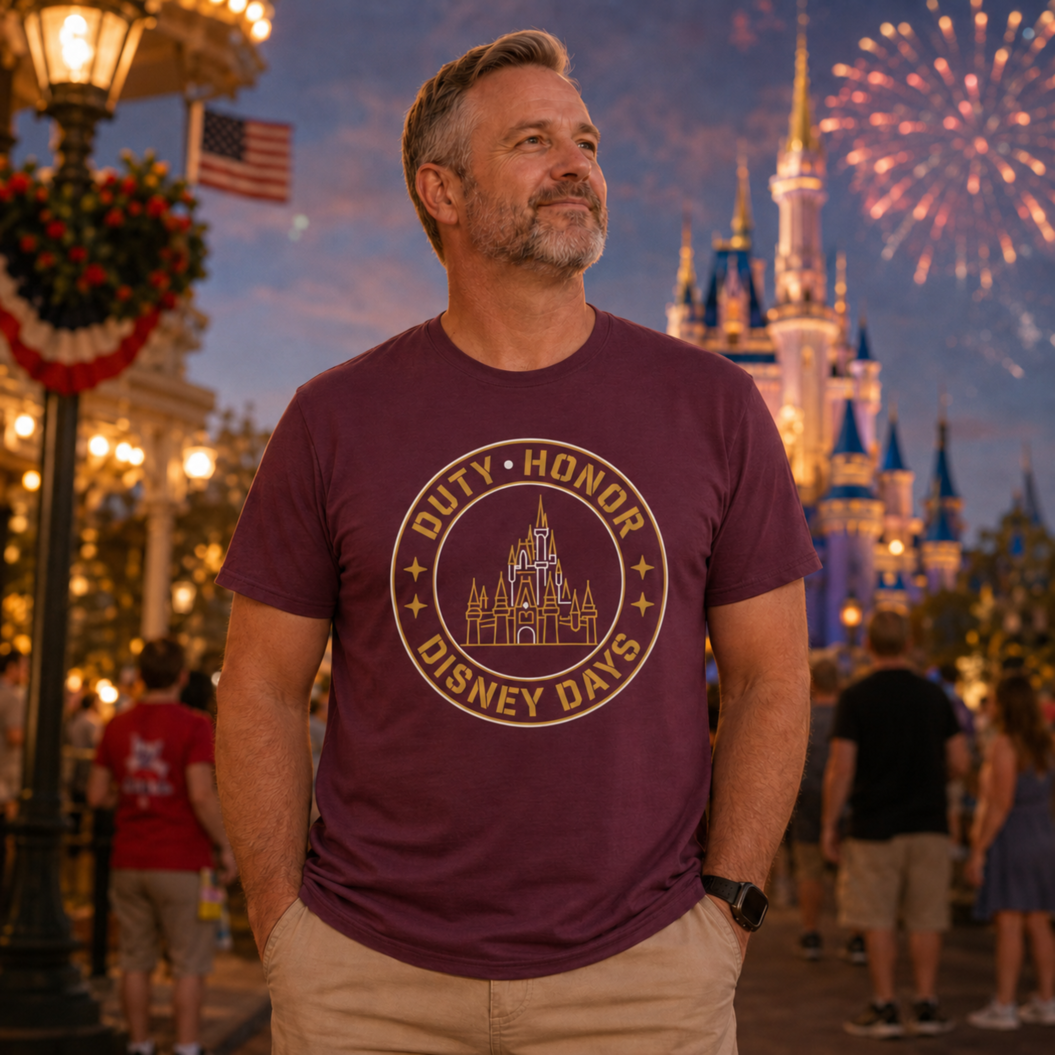 Duty Honor Disney Days Veteran Theme Park Shirt, Military Family Vacation Tee, Patriotic Park Gift