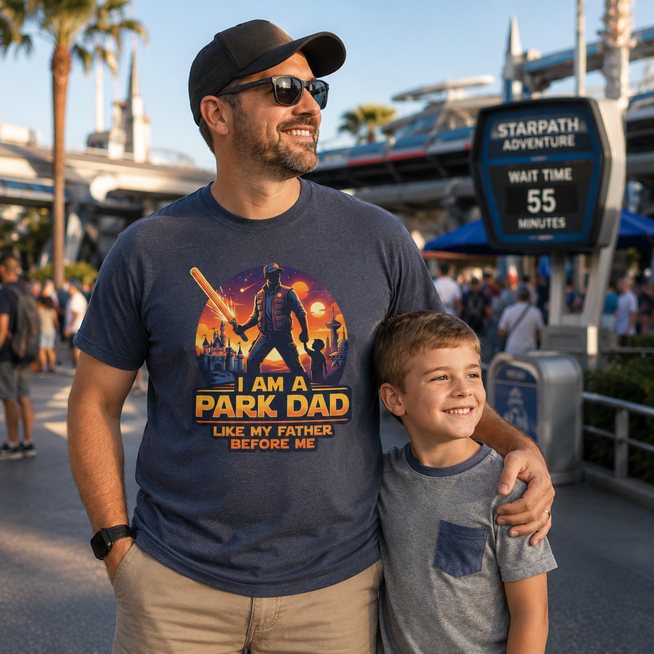 Park Dad Like My Father Before Me Shirt – Theme Park Dad Tee