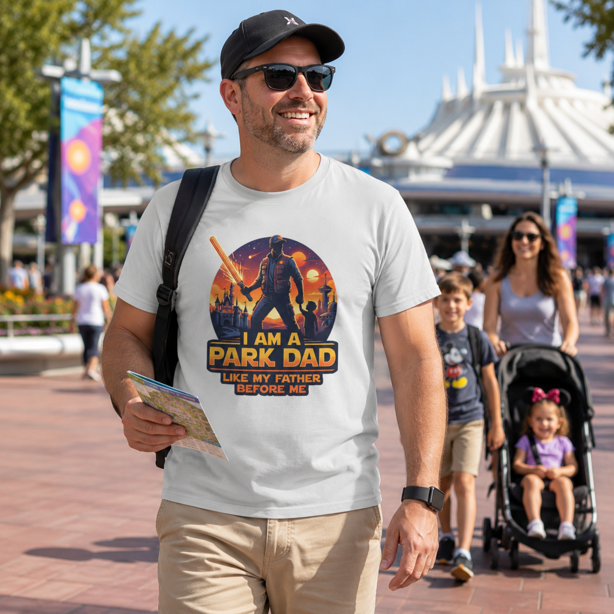 Park Dad Like My Father Before Me Shirt – Theme Park Dad Tee