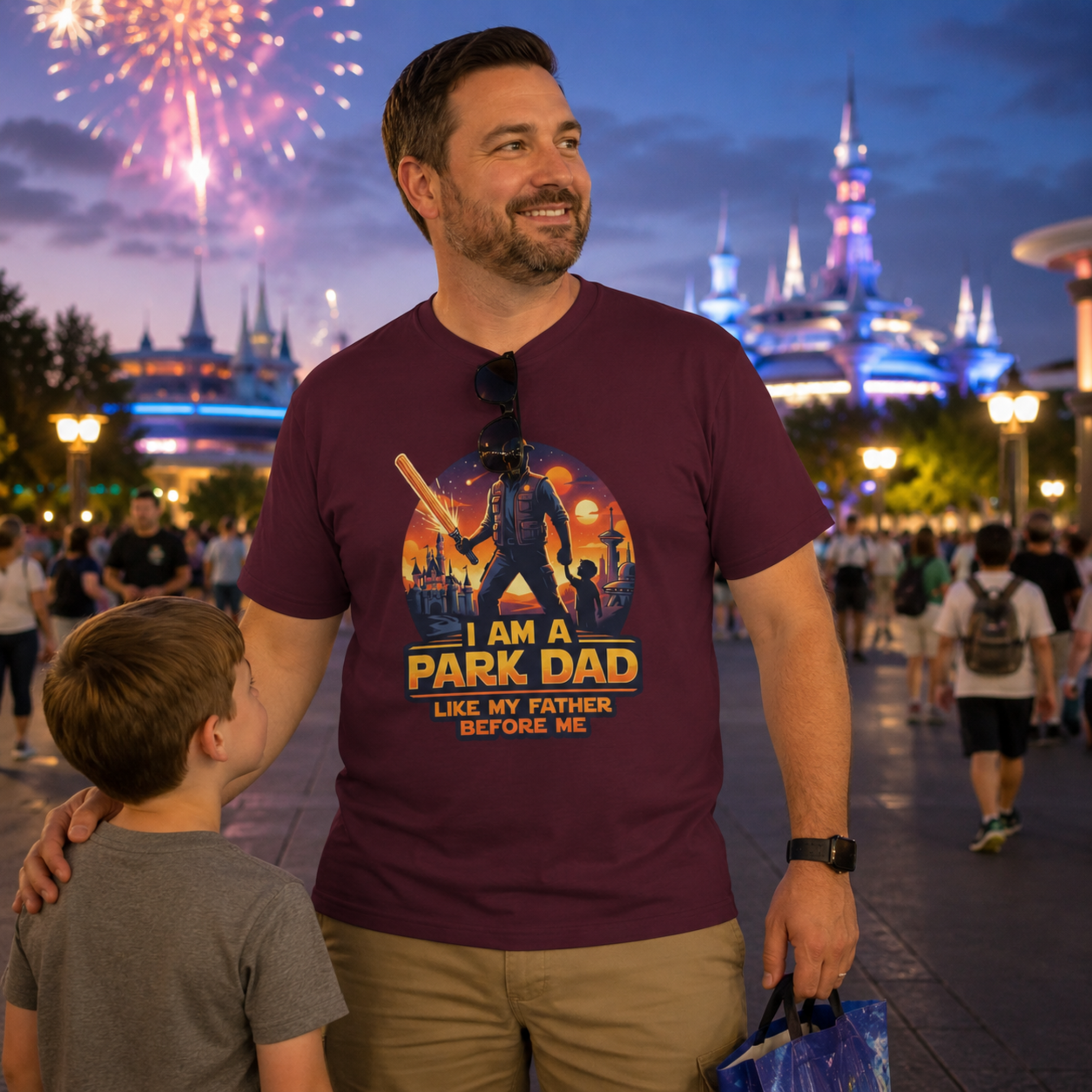 Park Dad Like My Father Before Me Shirt – Theme Park Dad Tee