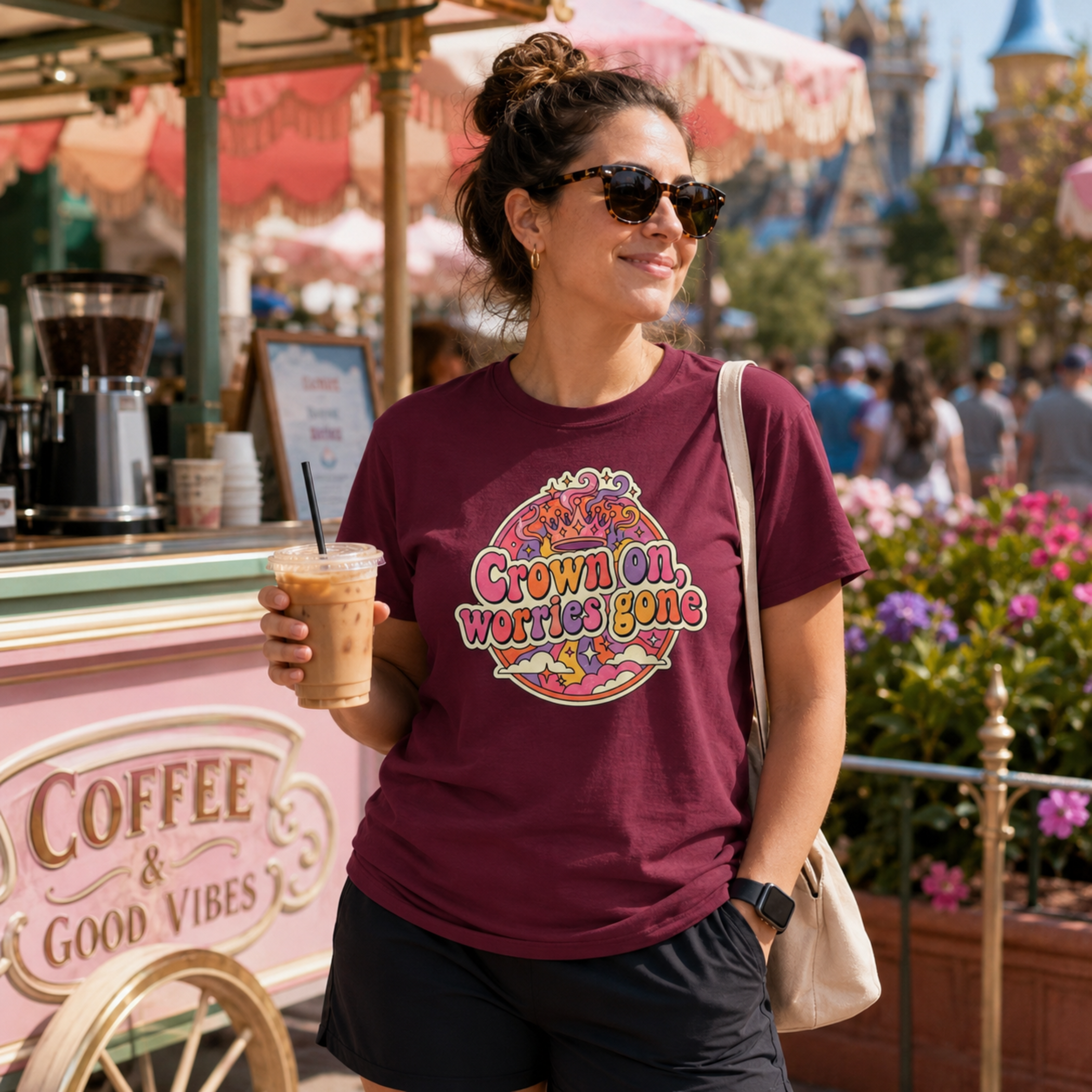 Crown On Worries Gone Park Mom Shirt
