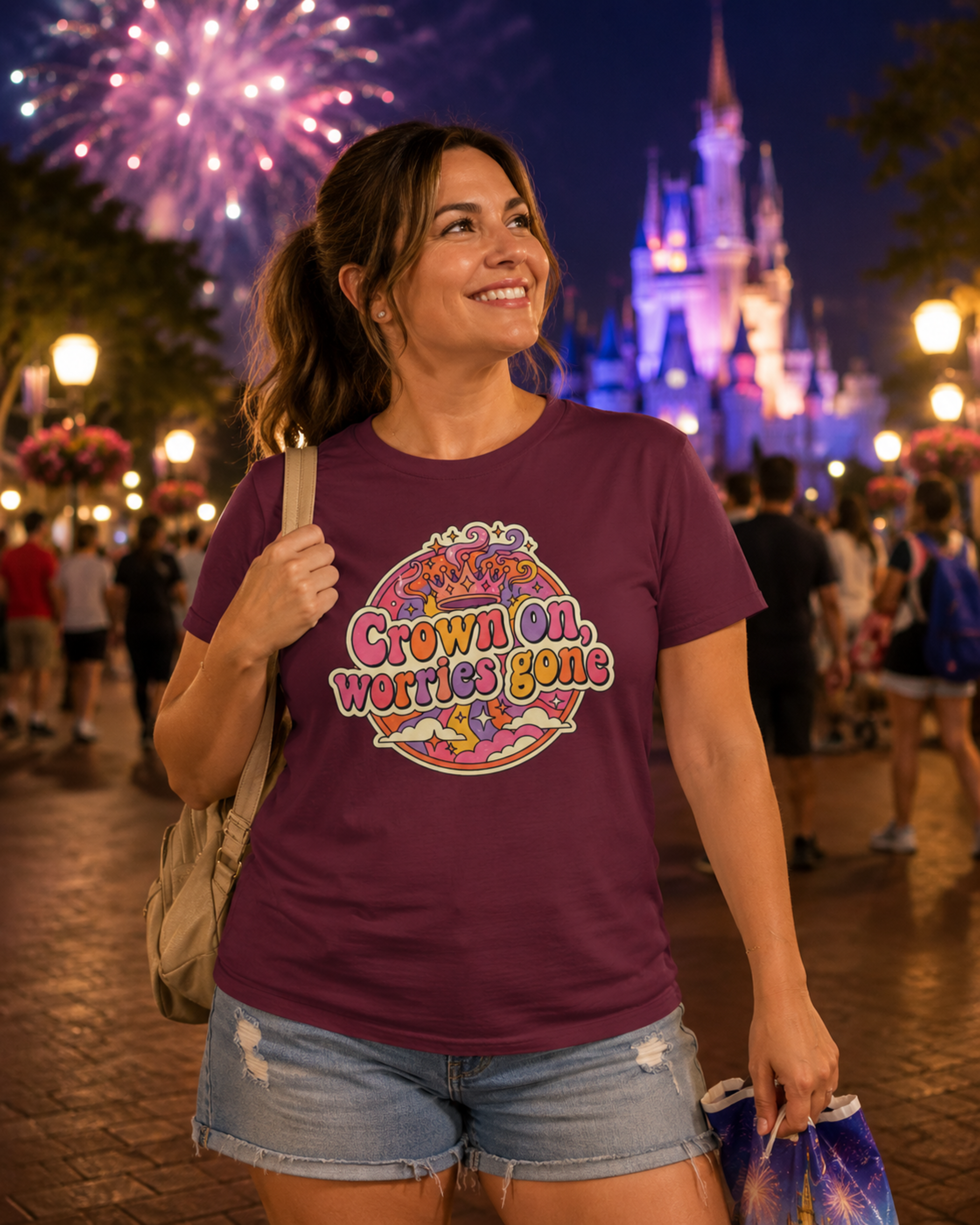Crown On Worries Gone Park Mom Shirt