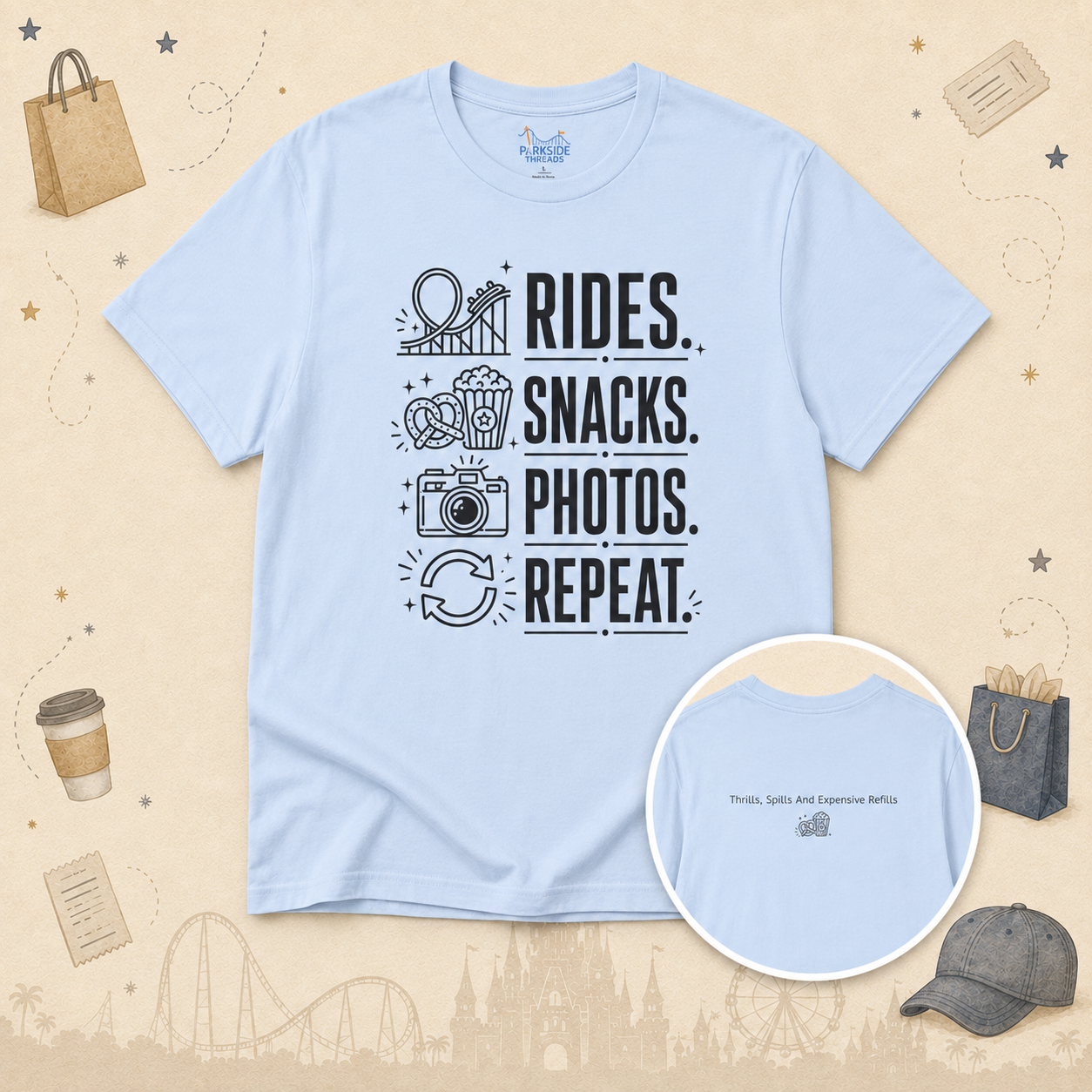 Rides, Snacks, Photos, Repeat