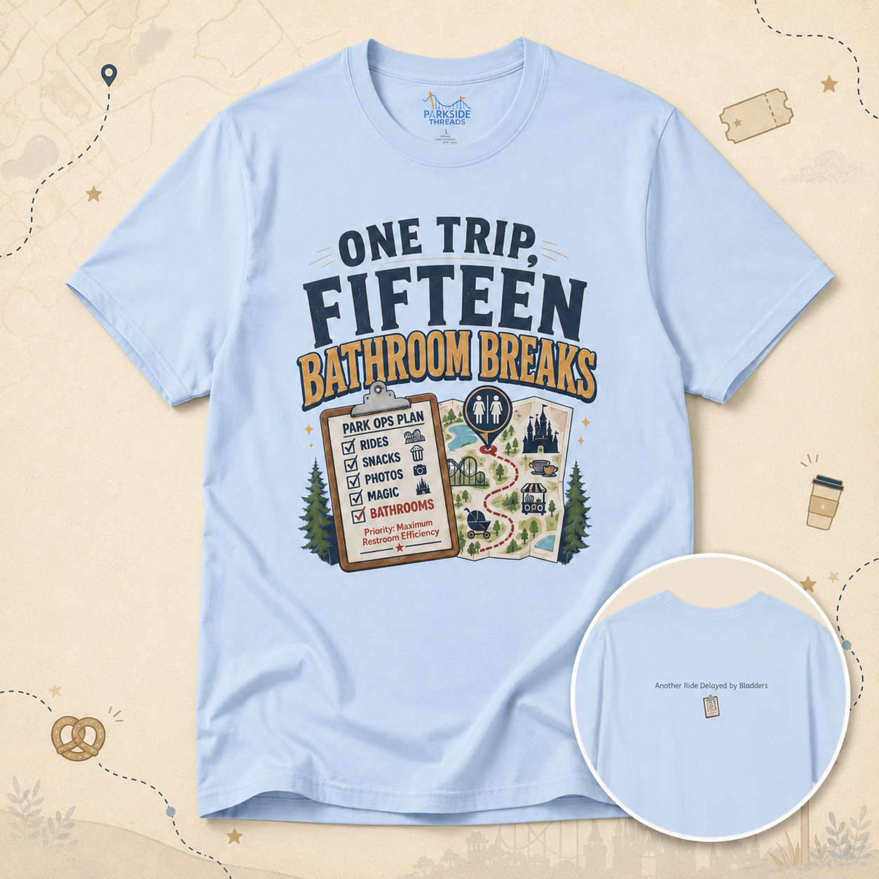 One Trip, Fifteen Bathroom Breaks