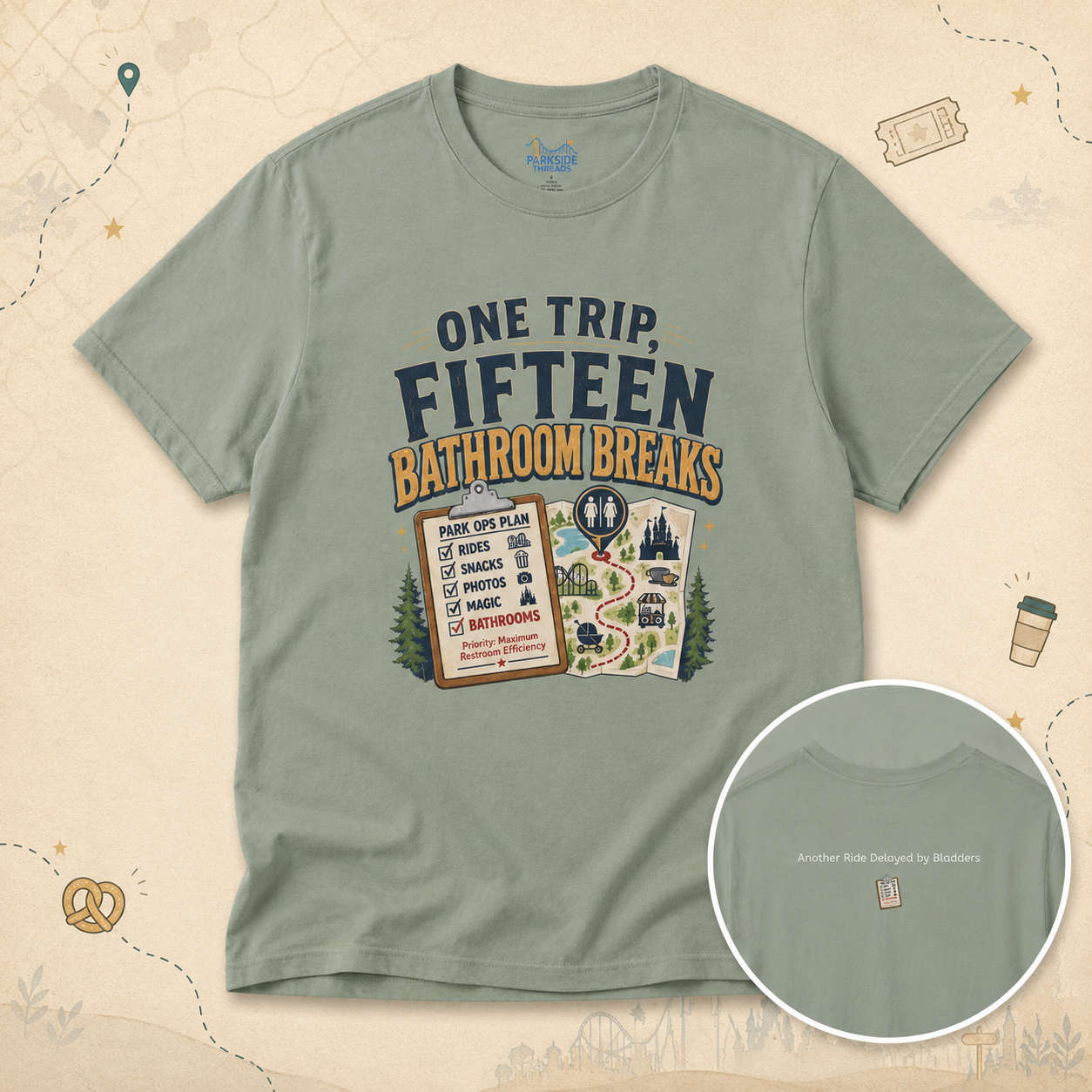One Trip, Fifteen Bathroom Breaks