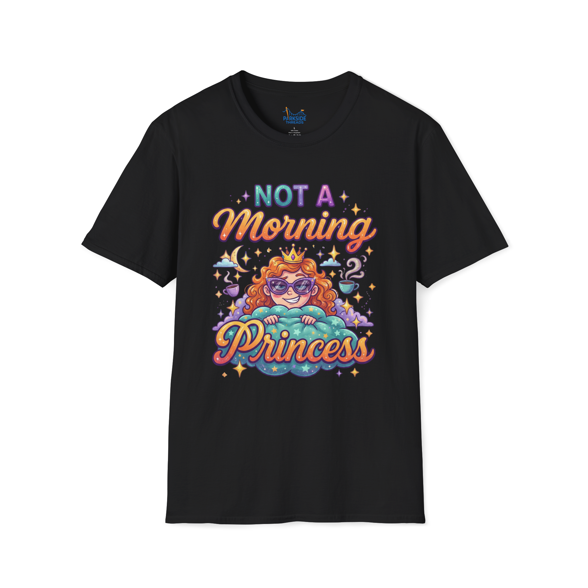 Not a Morning Princess Tee – Park Moms Run on Coffee