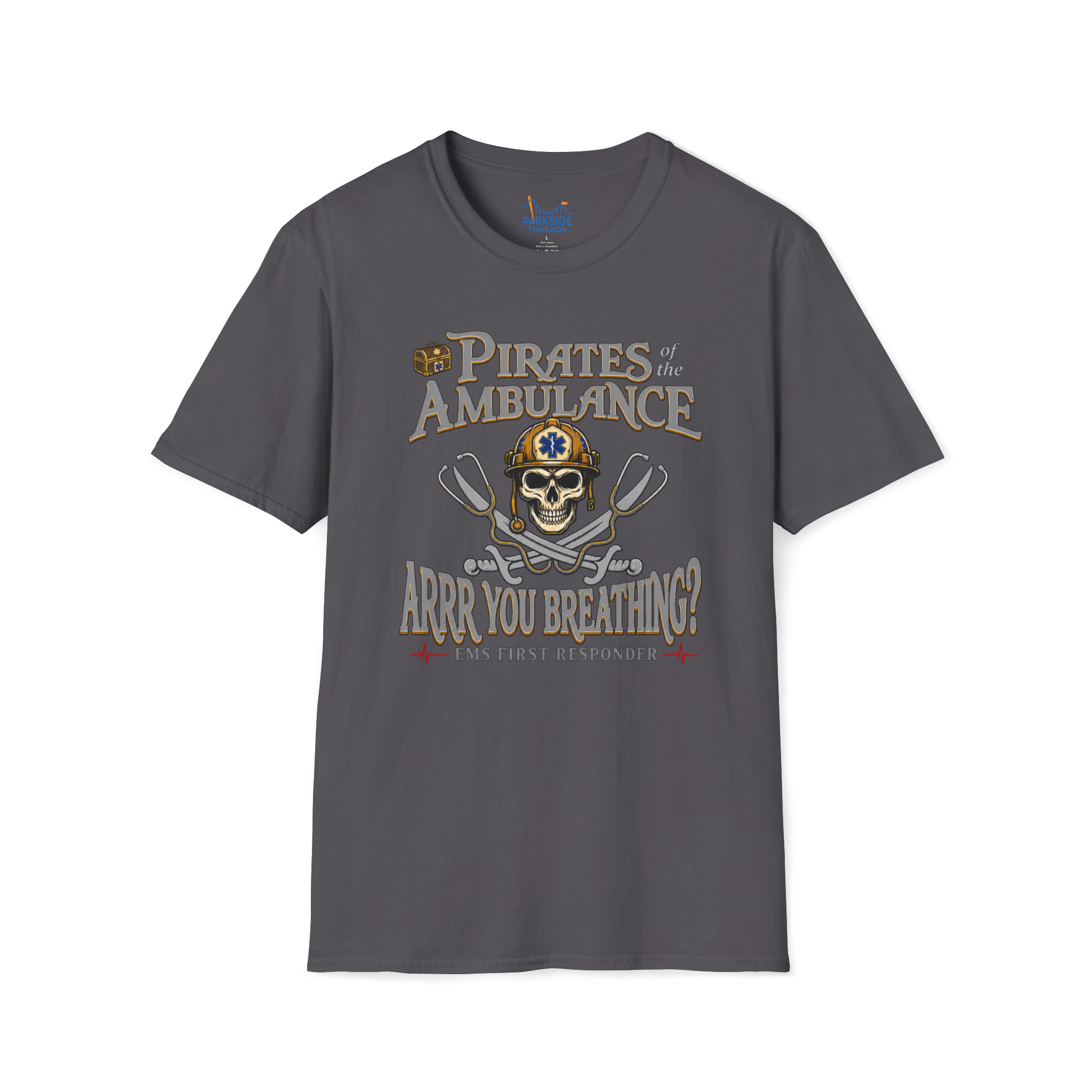 Pirates of the Ambulance EMS First Responder Pirate Medic T-Shirt
